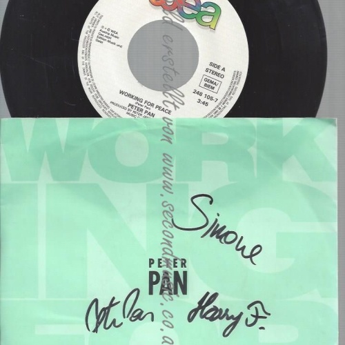 7" PETER PAN WORKING FOR PEACE // SIGNED