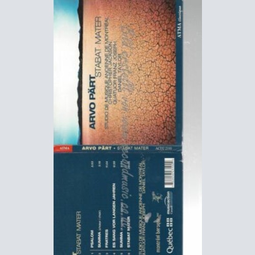 CD--TAYLORSTUDIO DE MUSIQUE ANCIENNE DE MONTREAL   --PÄRT STABAT MATER