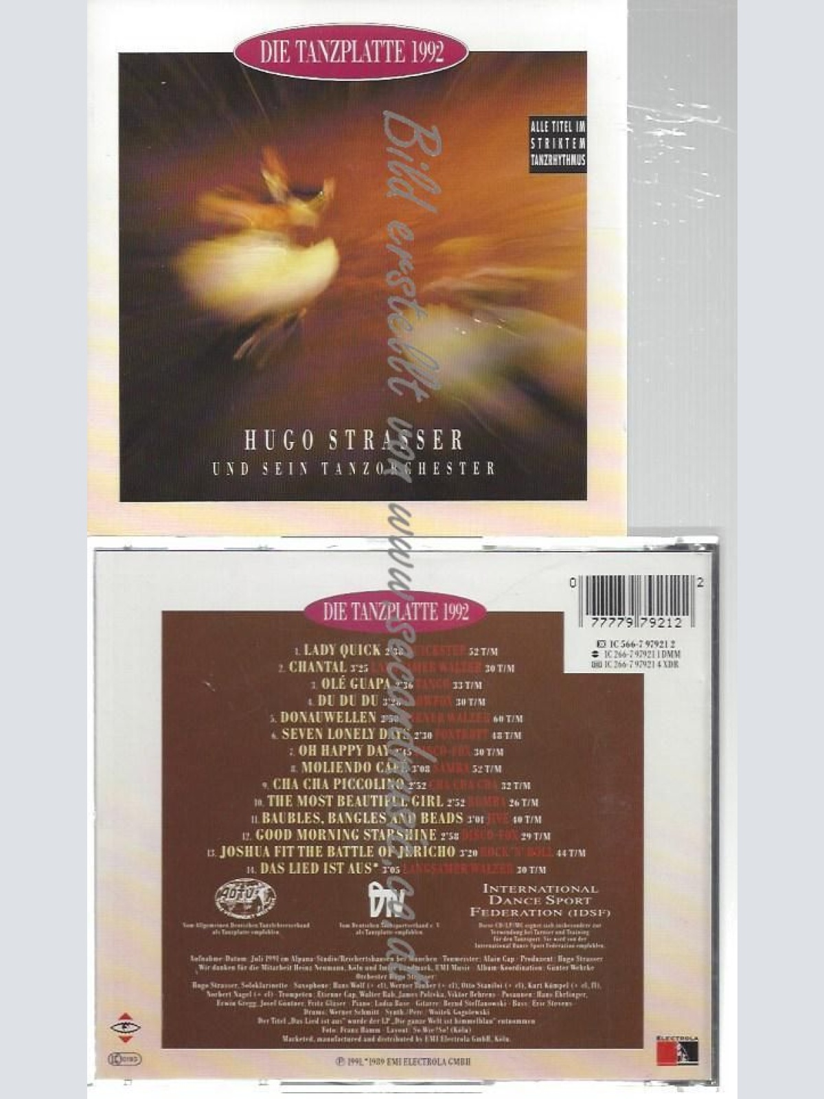 CD--HUGO STRASSER UND SEIN TANZORCHESTER--1992    DIE TANZPLATTE  | CD