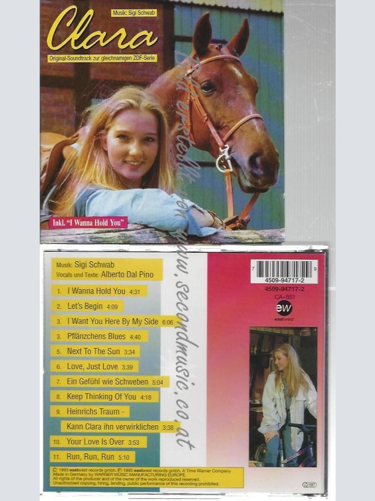 CD--  SIGI SCHWAB--    CLARA - ORIGINAL-SOUNDTRACK ZUR ZDF-SERIE --