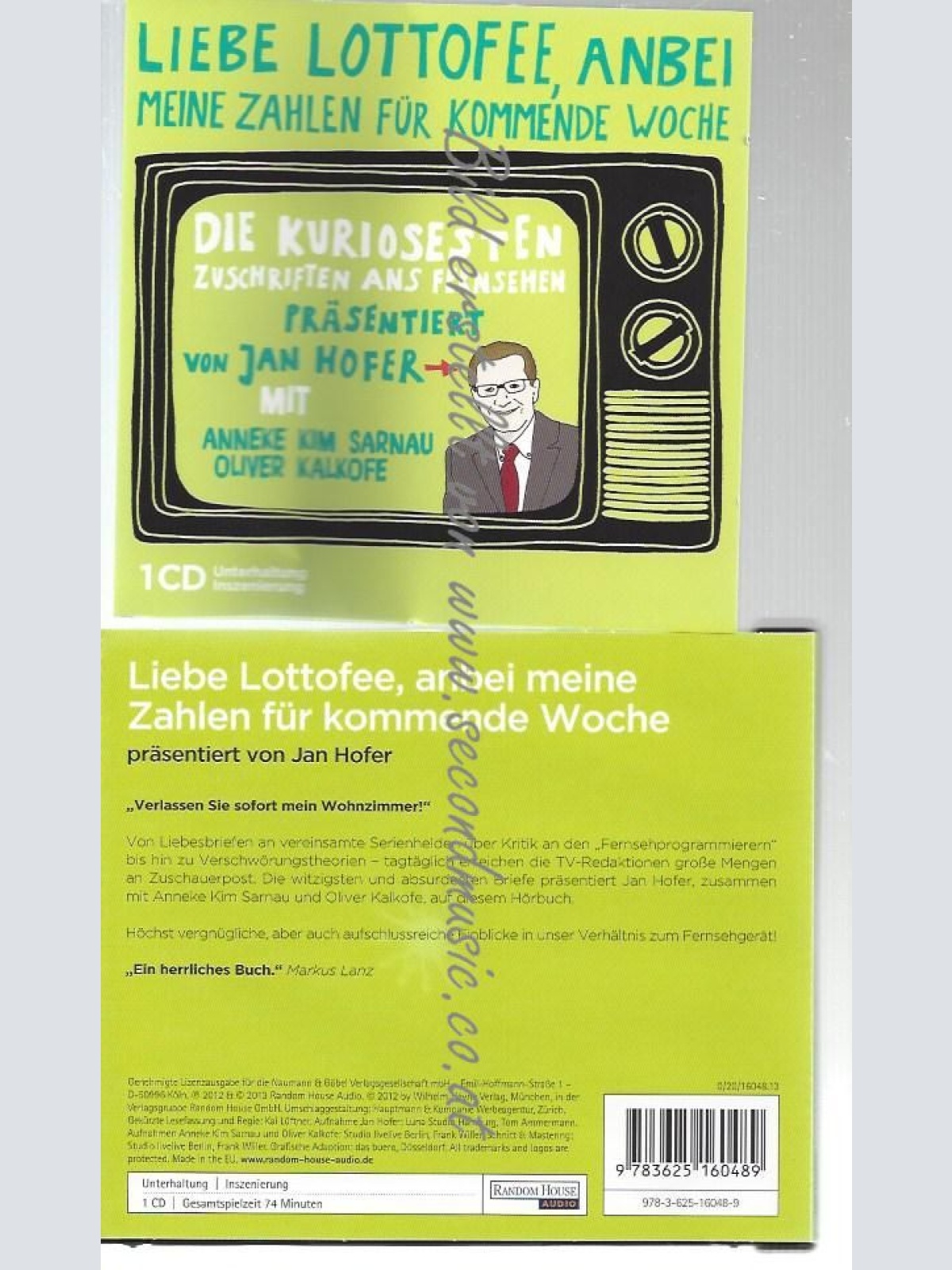 CD--JAN HOFER--    LIEBE LOTTOFEE, ANBEI MEINE ZAHLEN FÜR NÄCHSTE WOCHE.