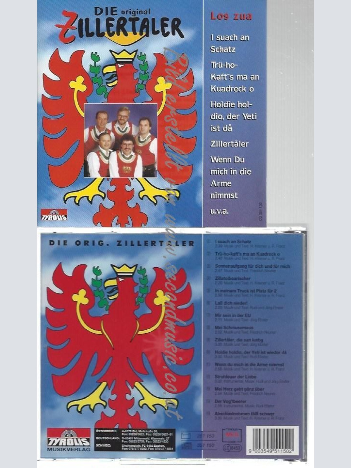 CD--ZILLERTALER,ORIGINAL--    LOS ZUA