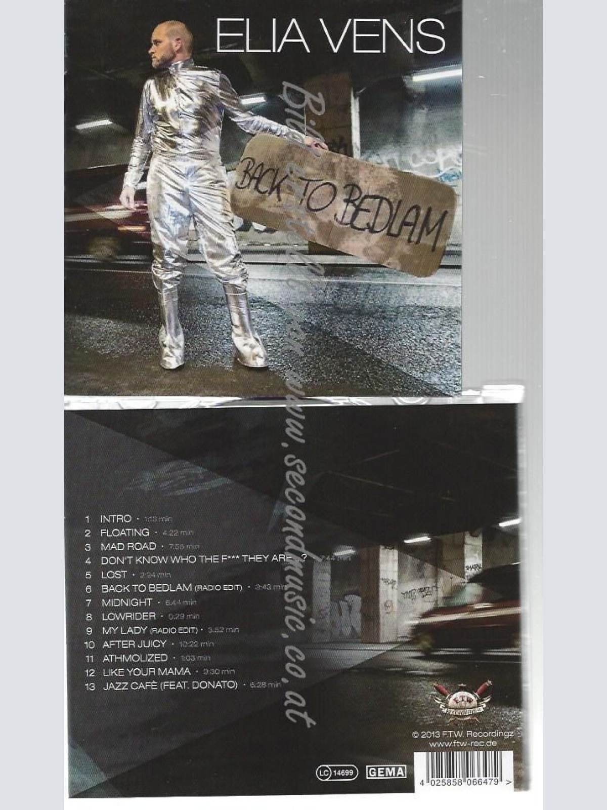 CD--Back to Bedlam  //  Elia Vens