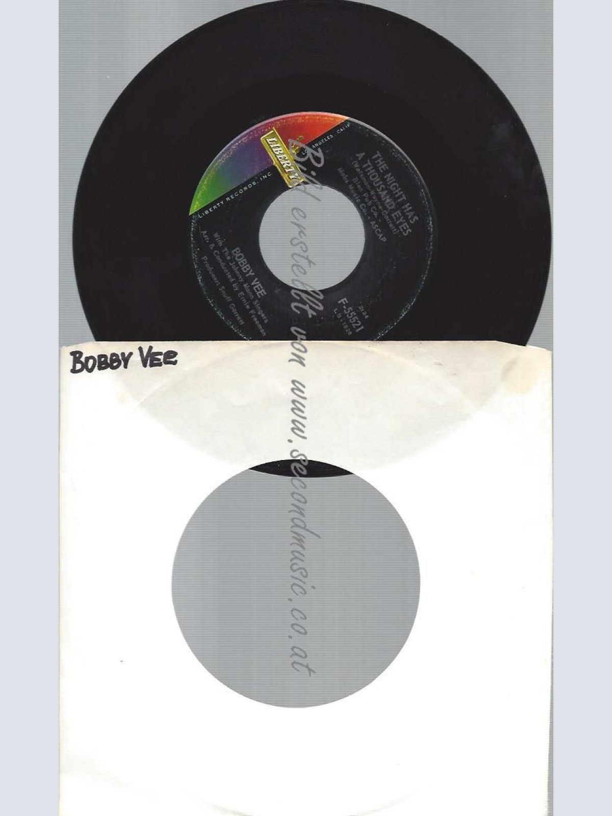 7"  Bobby Vee  The Night Has A Thousand Eyes