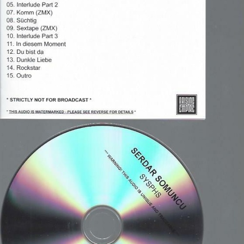 CD --SERDAR SOMUNCU SYSPHS  / PROMO