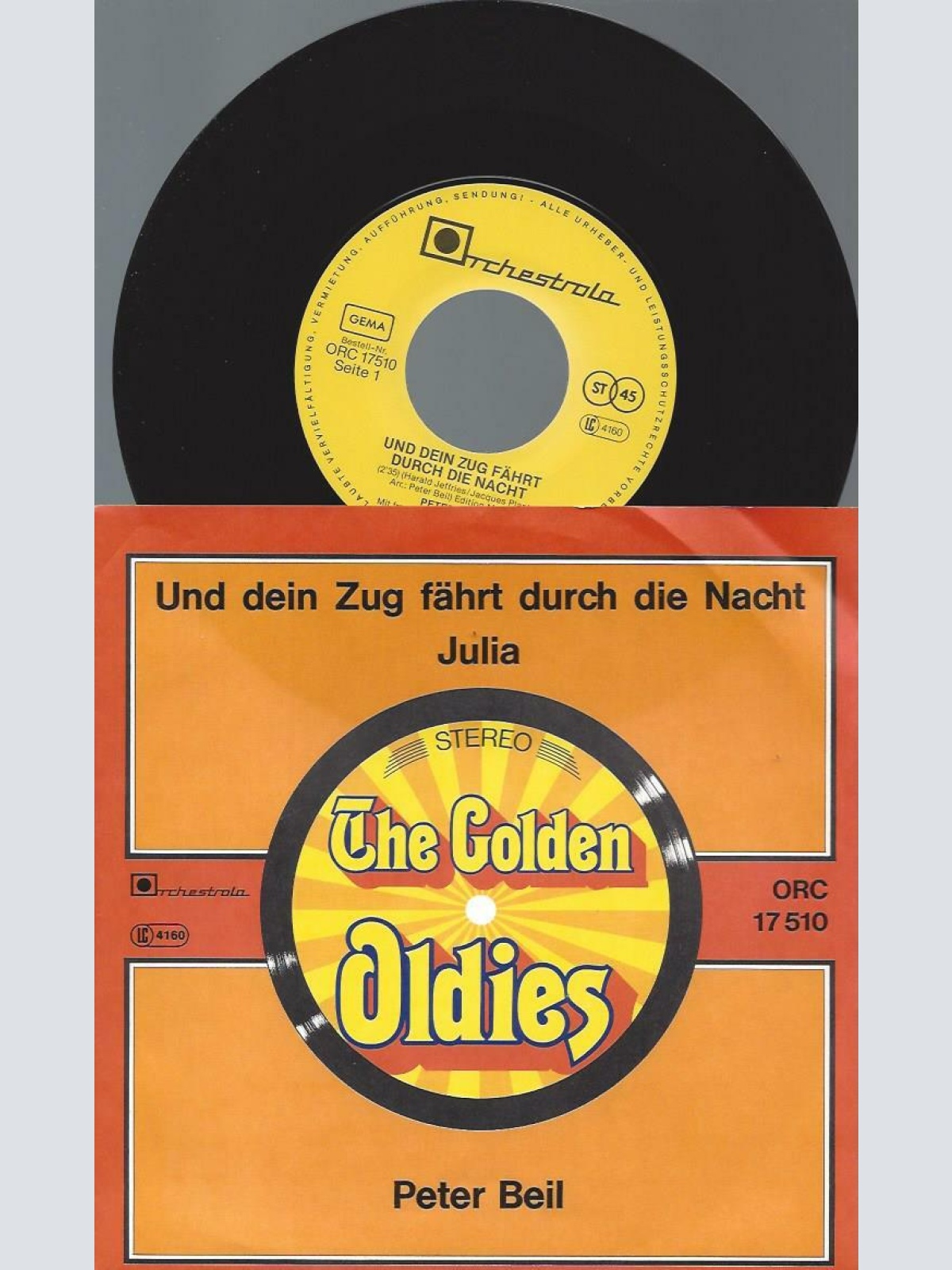 7" Peter Beil – Und Dein Zug Fährt Durch Die Nacht