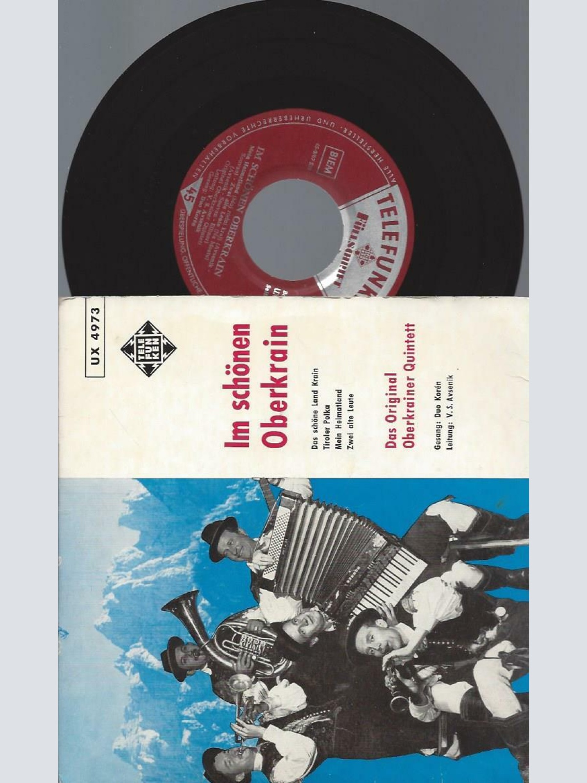 7"   Das Original Oberkrainer Quintett  Im Schönen Oberkrain