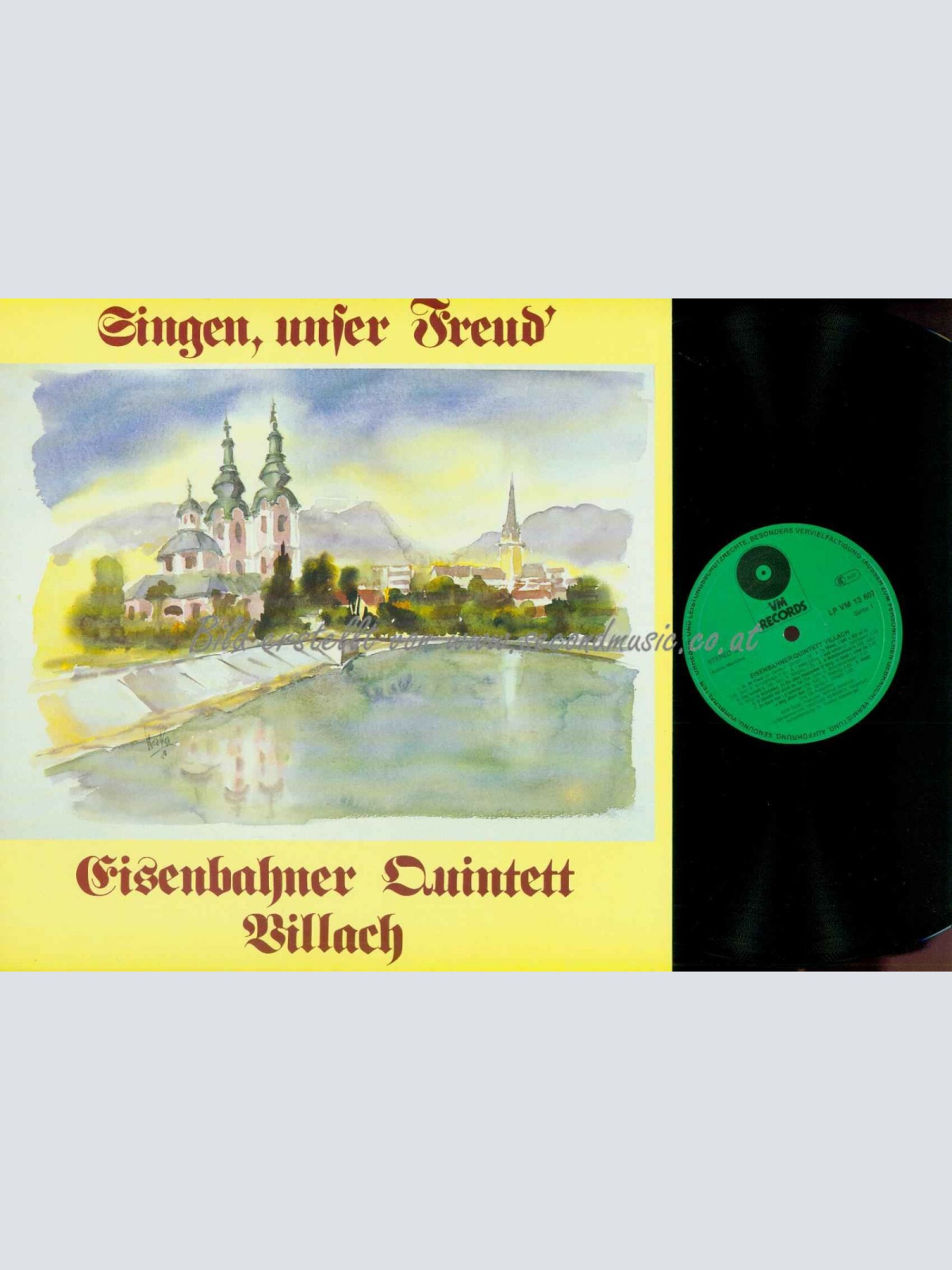 LP-- Eisenbahnerquintett Villach – Singen, Unser Freud  / NM