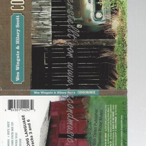 CD--WES WINGATE & HILARY SCOTT--    CONSONANCE