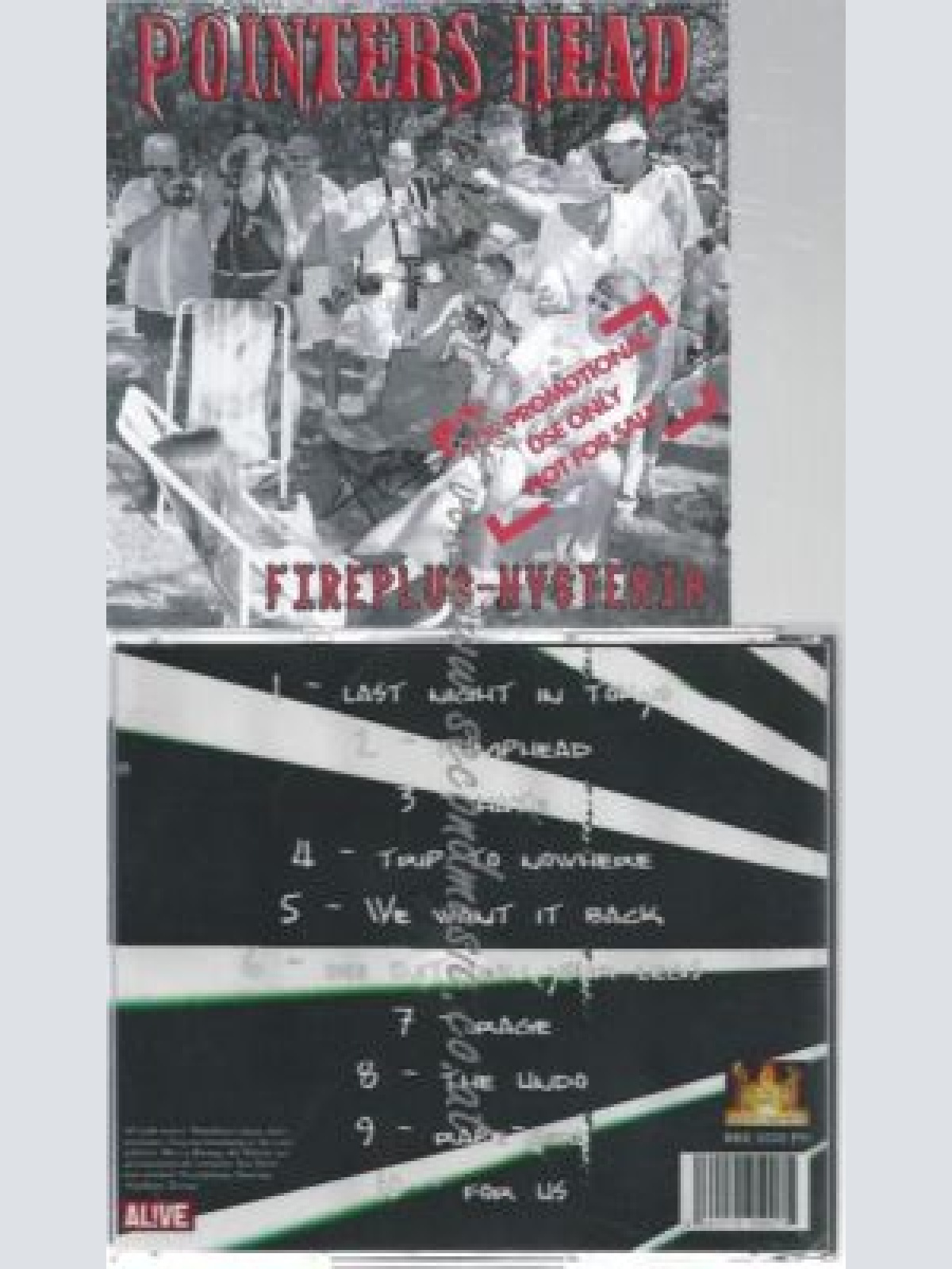 CD--POINTERS HEAD--    FIREPLUG-HYSTERIA    // PROMO