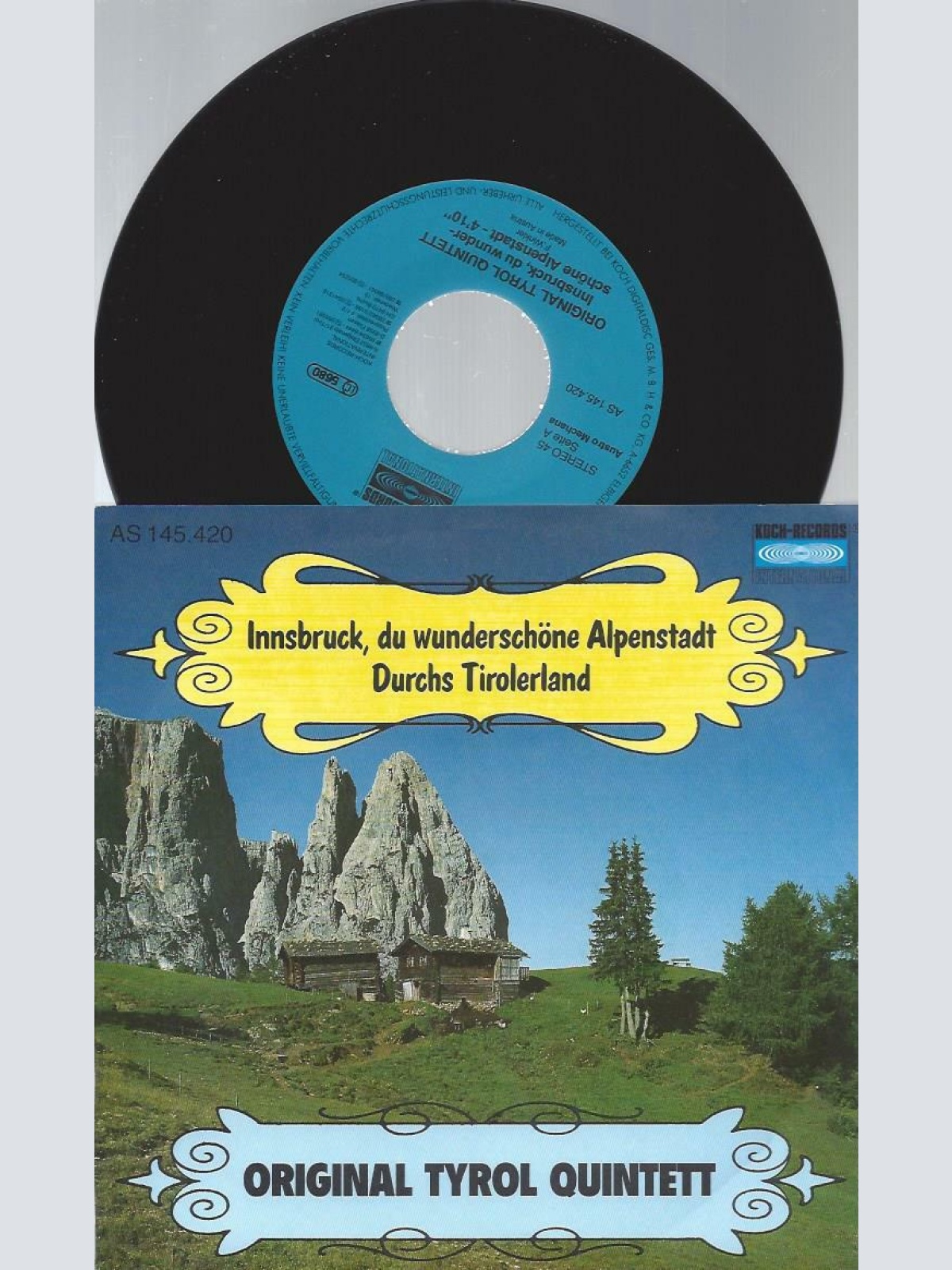 7" Original Tyrol Quintett – Innsbruck, Du Wunderschöne Alpenstadt