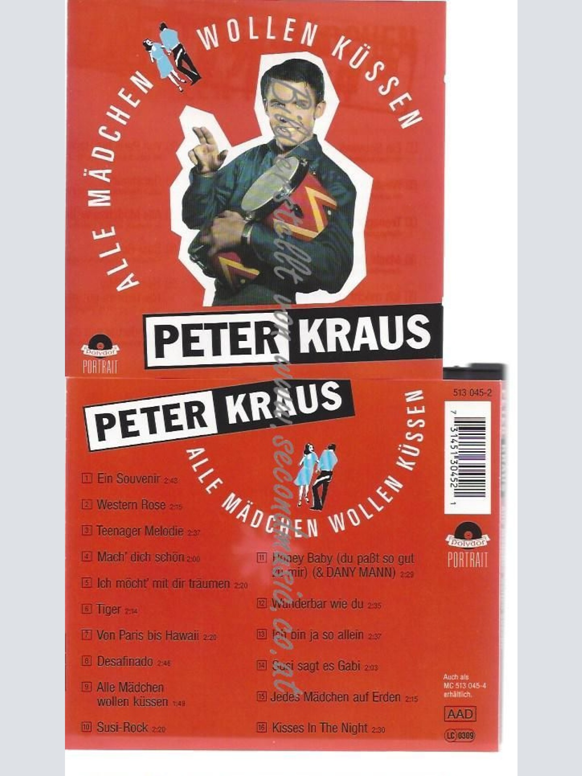 CD--PETER KRAUS--    ALLE MÄDCHEN WOLLEN KÜSSEN