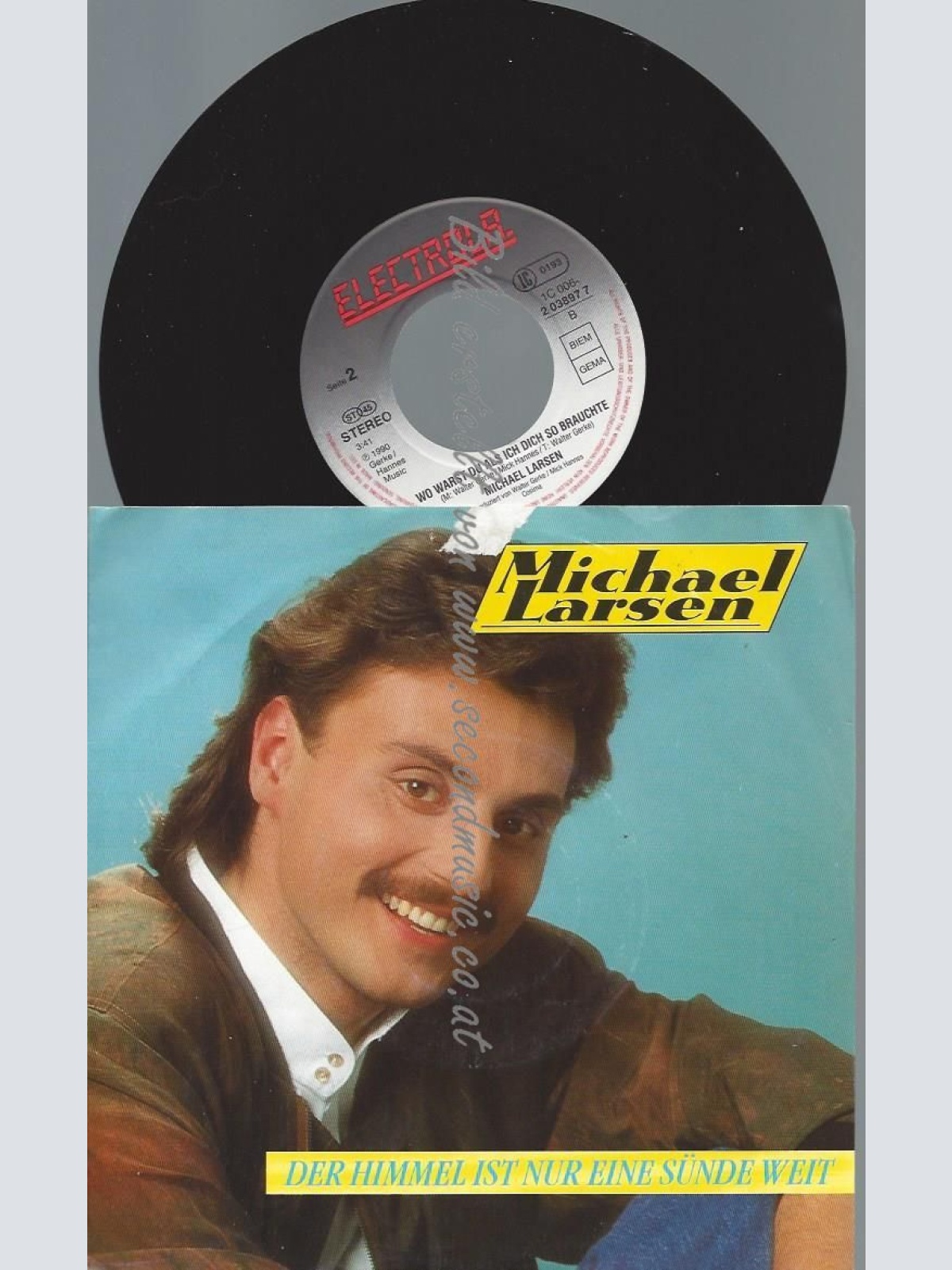 7" Michael Larsen  – Der Himmel Ist Nur Eine Sünde Weit