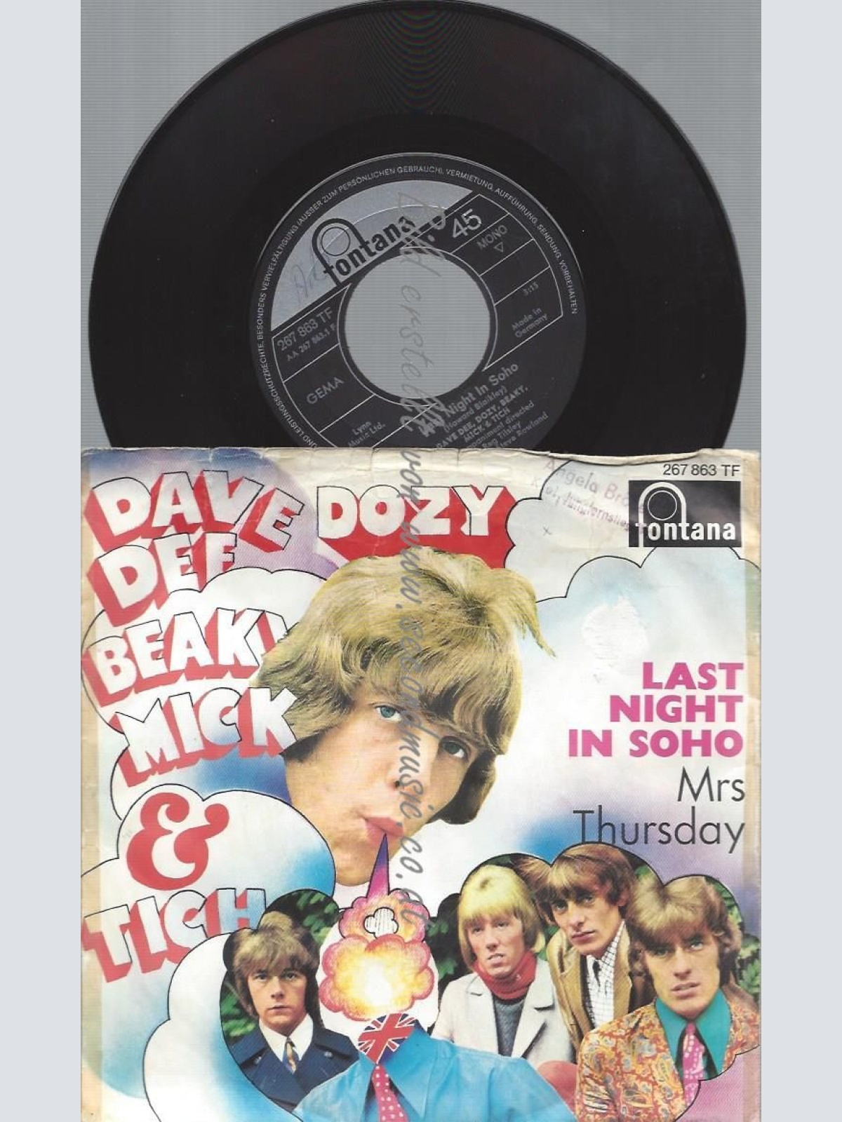 7"  Dave Dee, Dozy, Beaky, Mick & Tich – Last Night In Soho