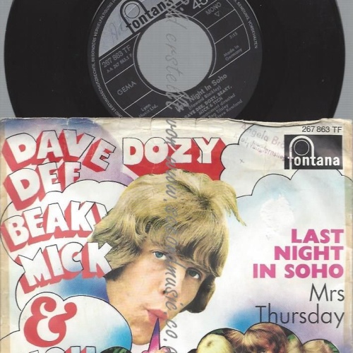 7"  Dave Dee, Dozy, Beaky, Mick & Tich – Last Night In Soho
