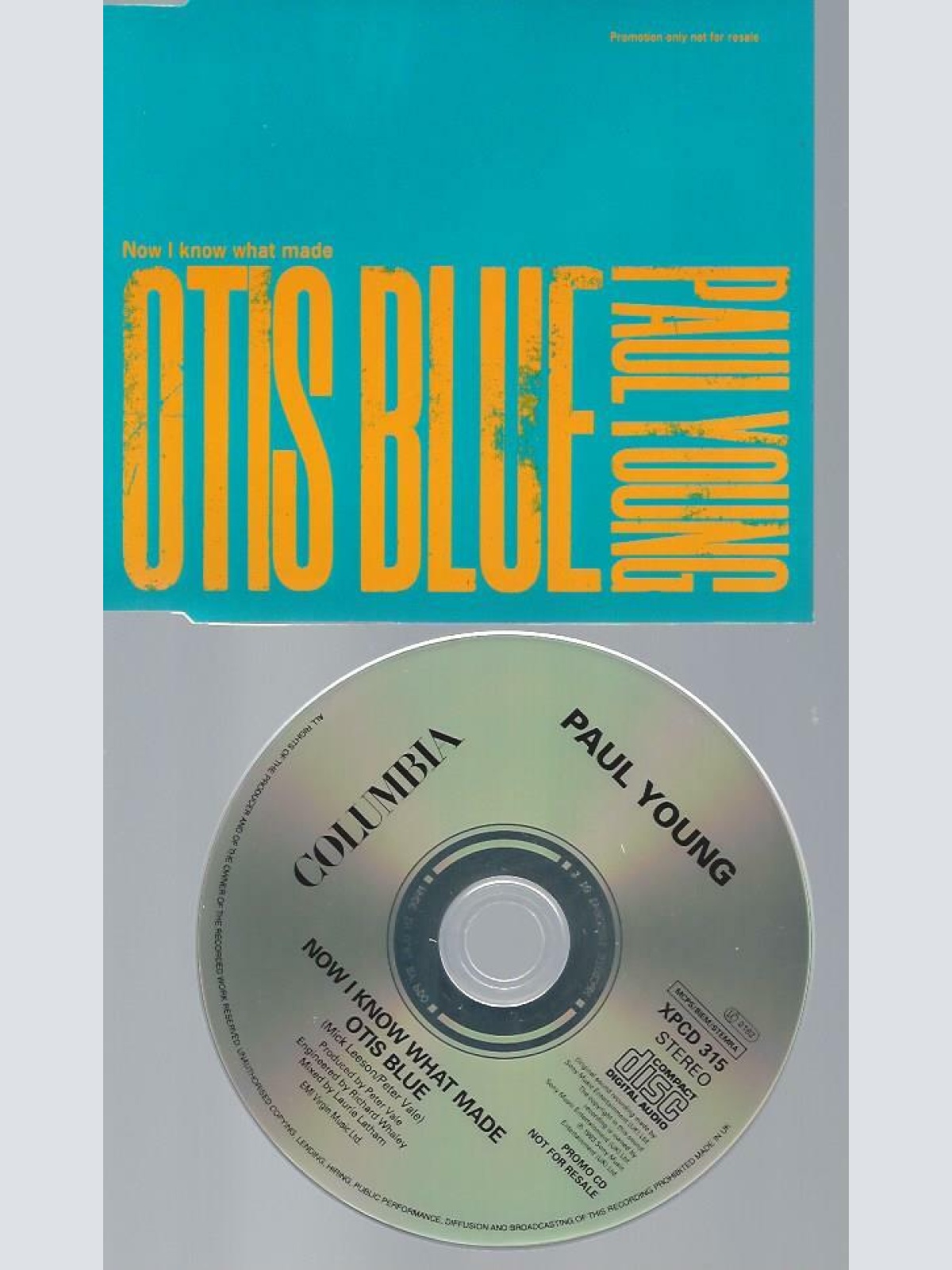 CD--  Paul Young  Now I Know What Made Otis Blue // Promo