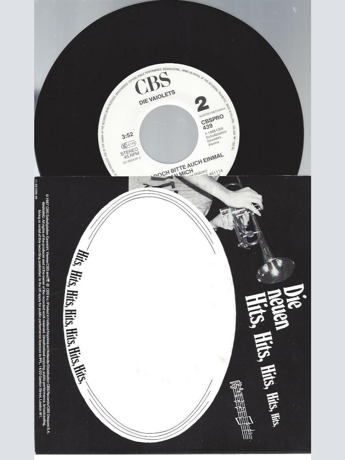 7" Die Vaiolets -- I Loss Di net Gehn  /