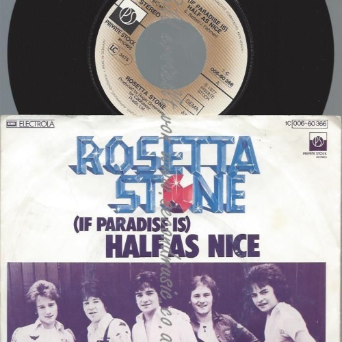 7"  Rosetta Stone  (If Paradise Is) Half As Nice