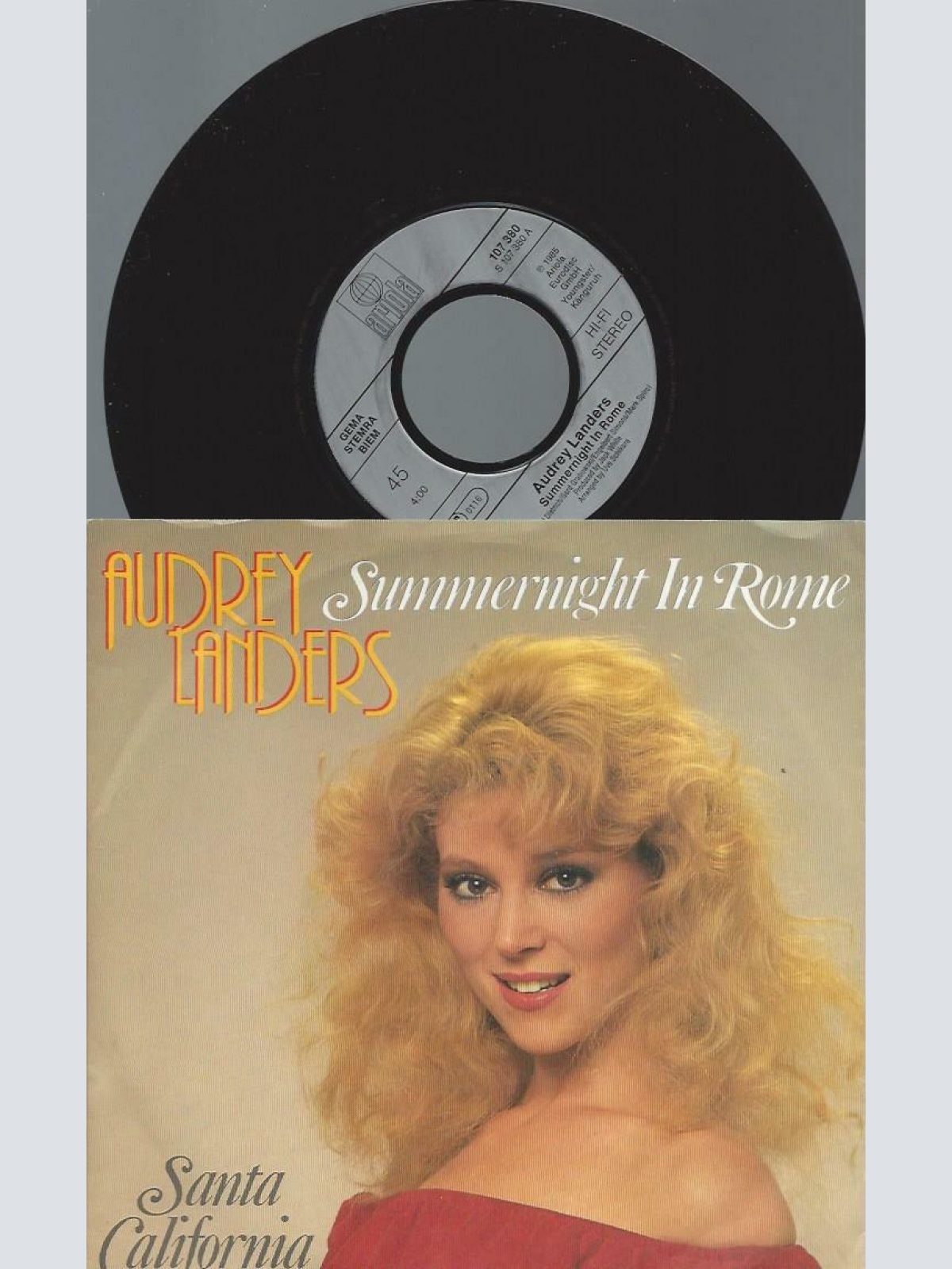 7" Audrey Landers – Summernight In Rome