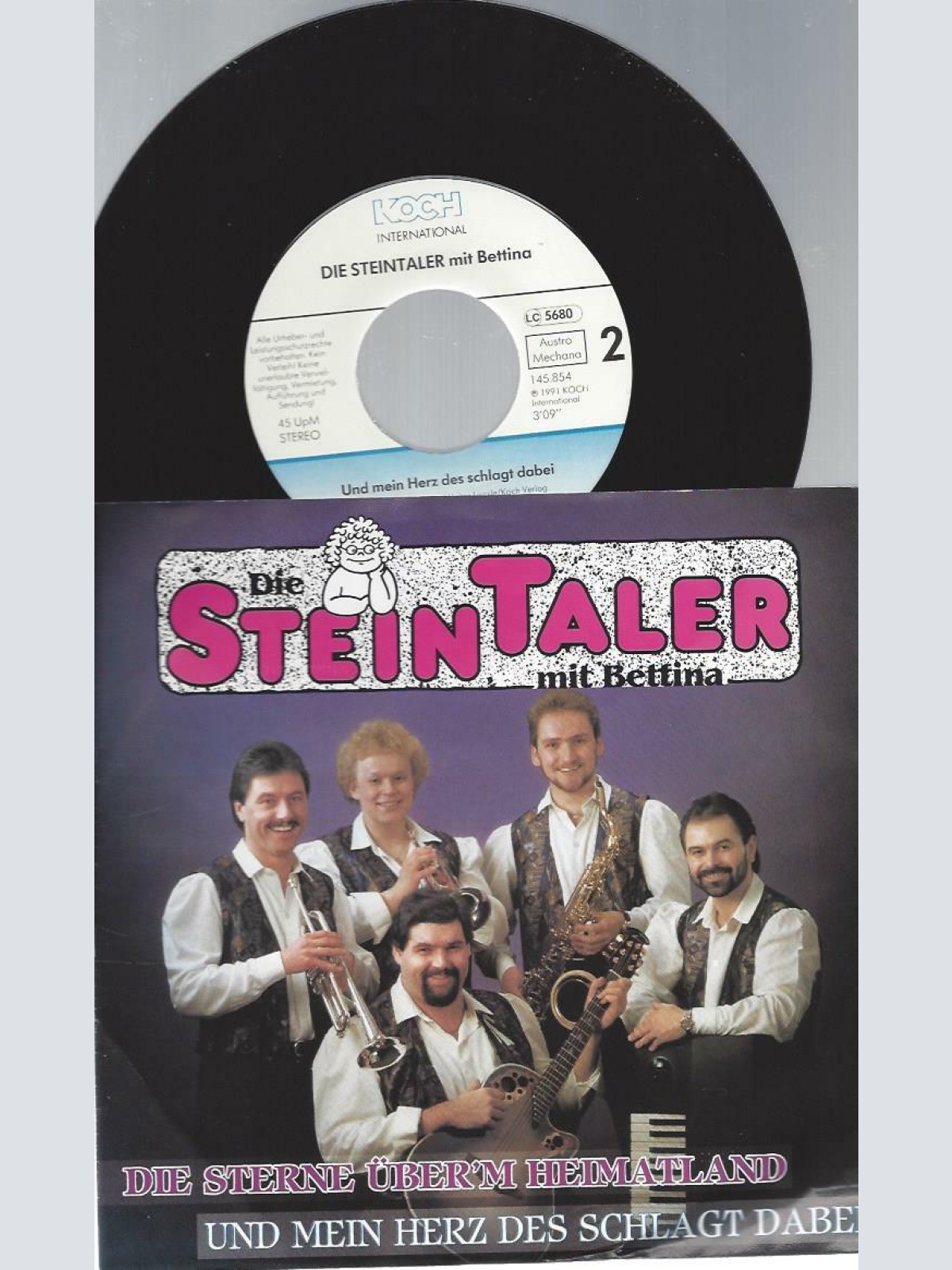 7"  Die Steintaler Mit Bettina -- Die Sterne Über'm Heimatland