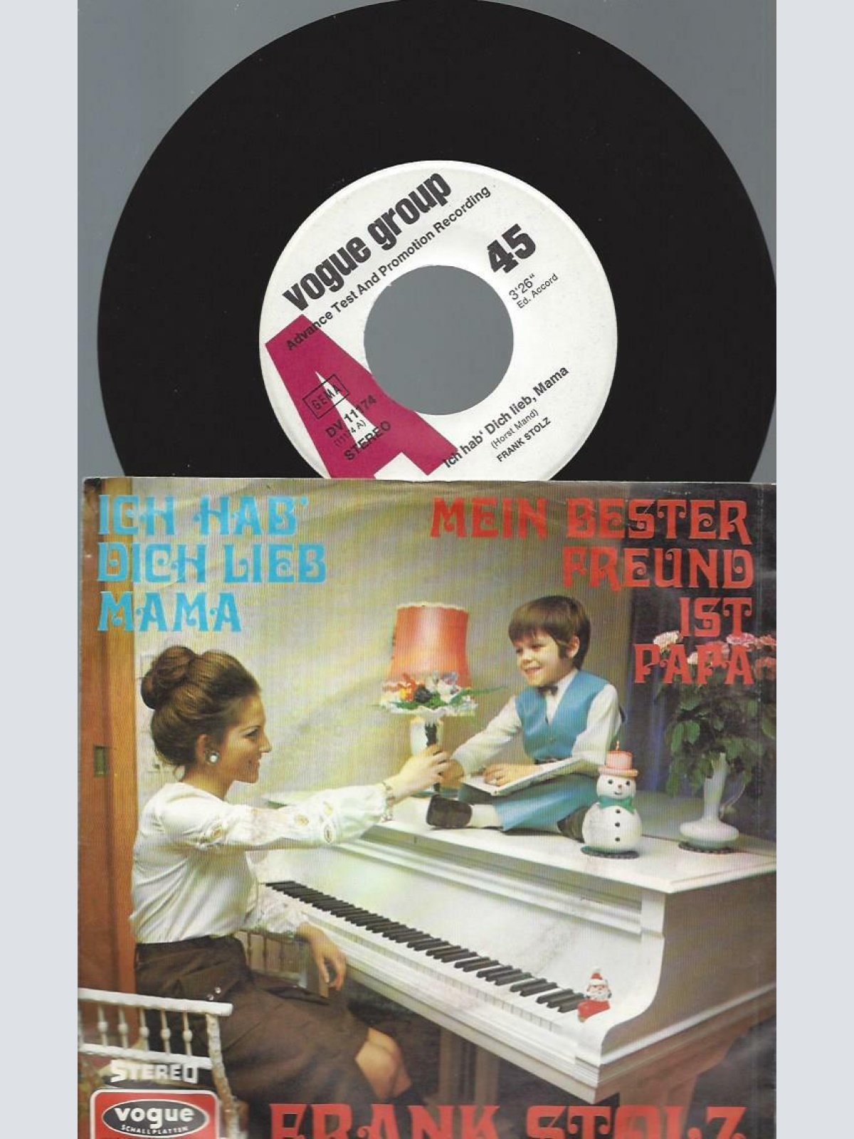 7"  Frank Stolz-- Ich hab dich lieg Mama --Promo