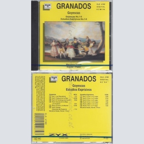 CD--NM-SEALED-GRANADOS UND ENRIQUE GRANADOS -KOMPONIST- -1995- -- GOYESCAS