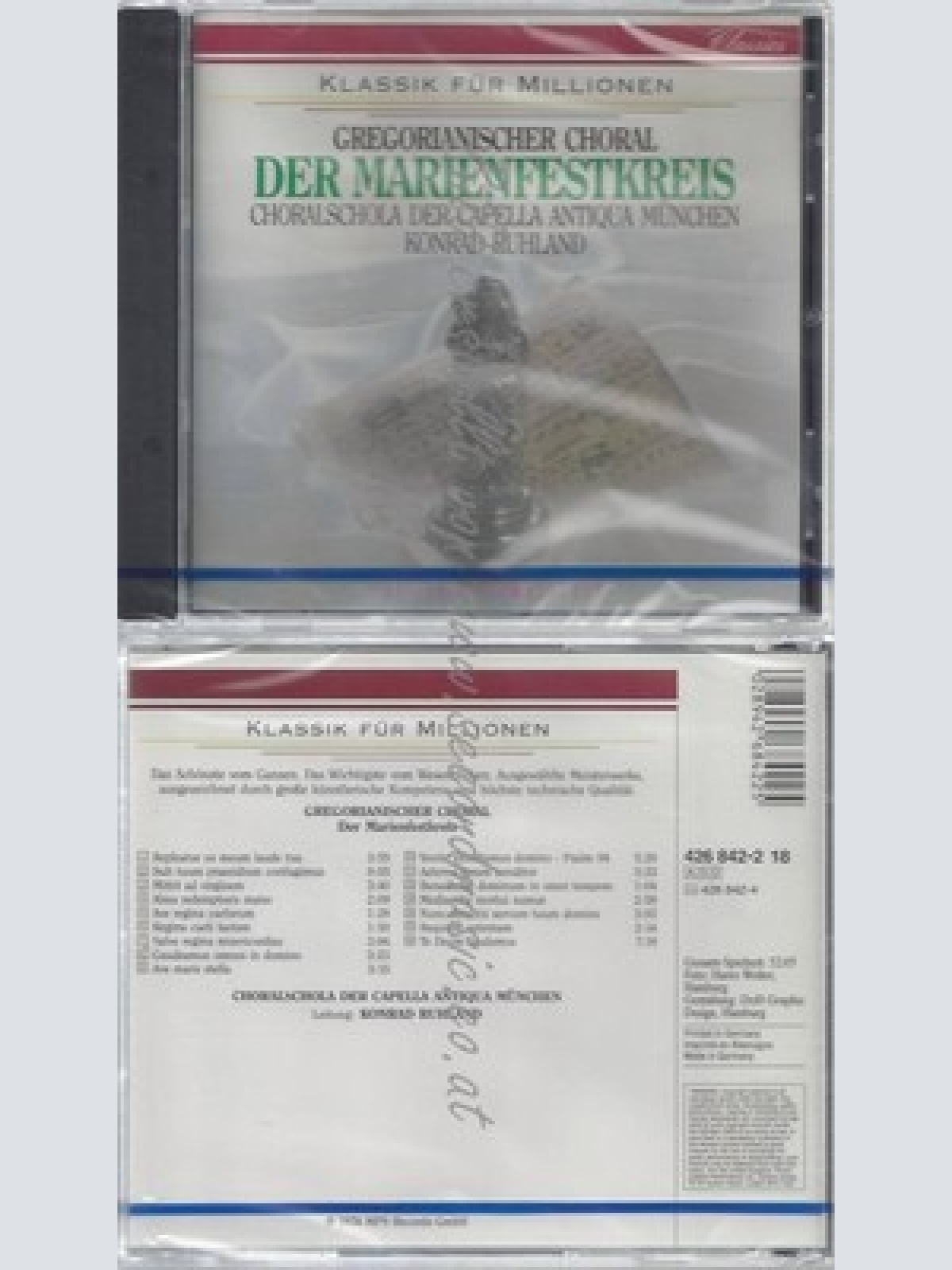 CD-NM-SEALED-CAPELLA ANTIQUA MÜNCHEN UND GREGORIANIK -KOMPONIST- -1994- -- GREGO