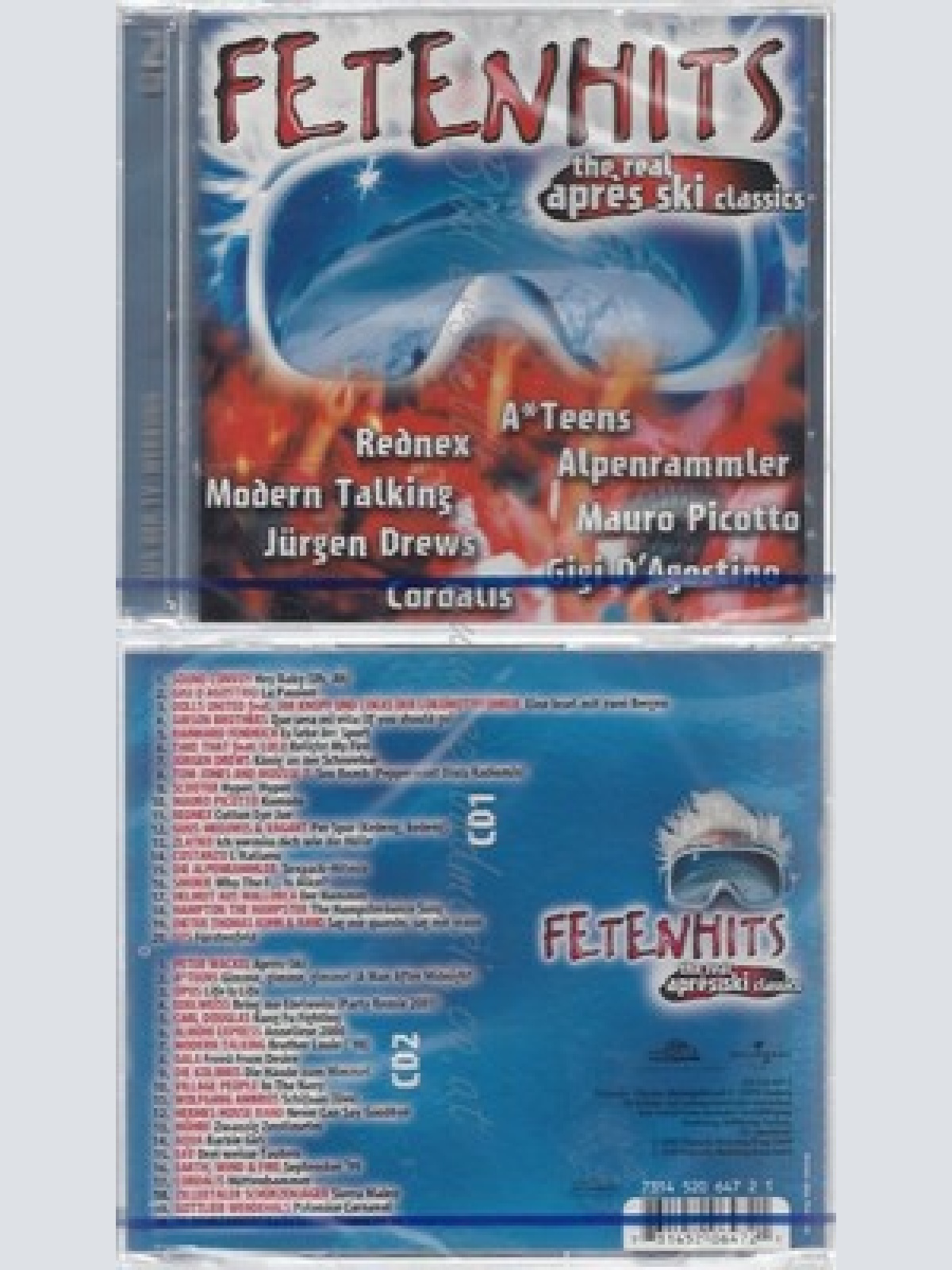 CD--NM-SEALED-VARIOUS -2001- - DOPPEL-CD -- FETENHITS - THE REAL APRES SKI CLAS