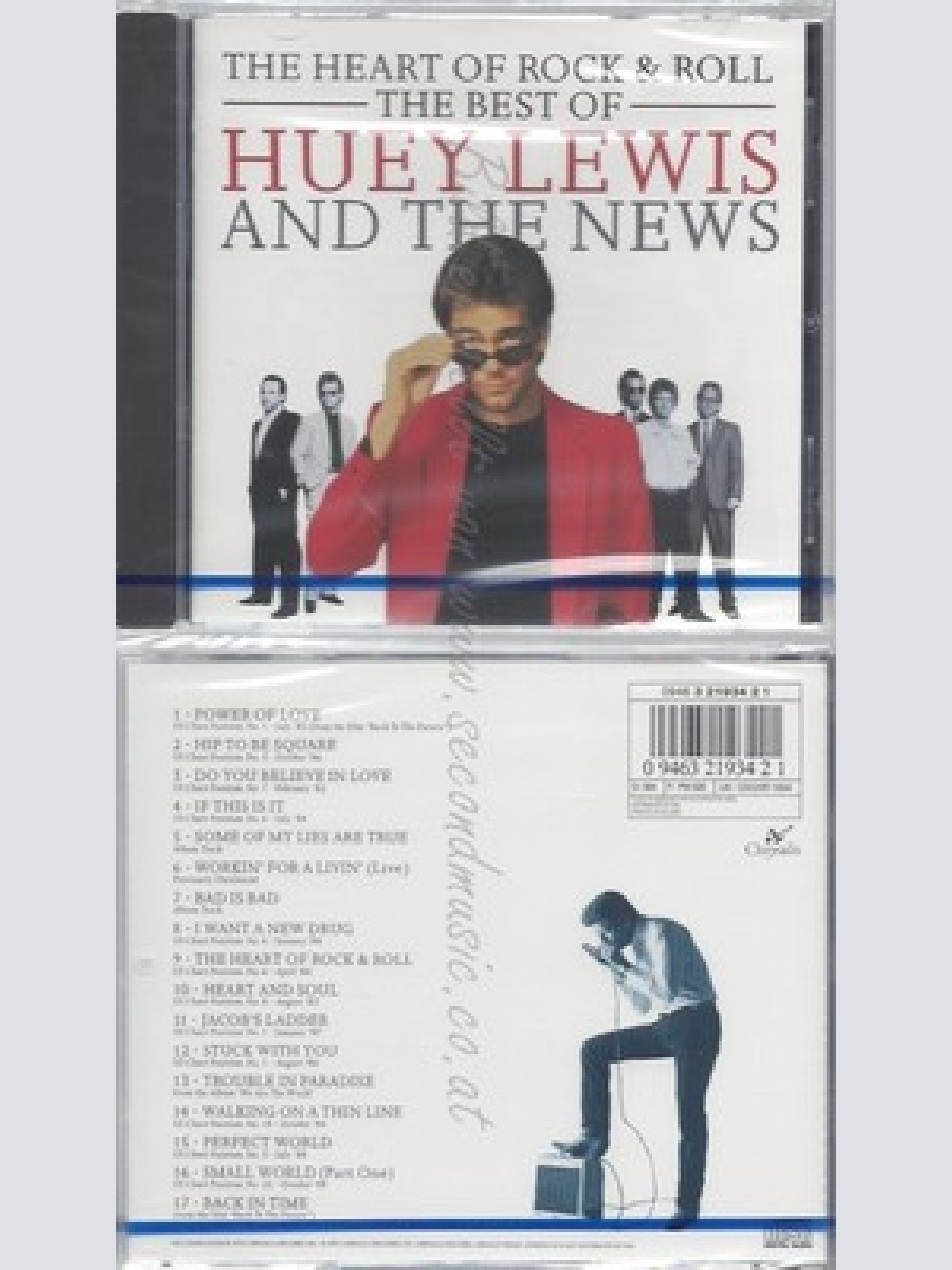 CD--NM-SEALED-HUEY LEWIS & THE NEWS -1992- -- THE HEART OF ROCK & ROLL - THE BE