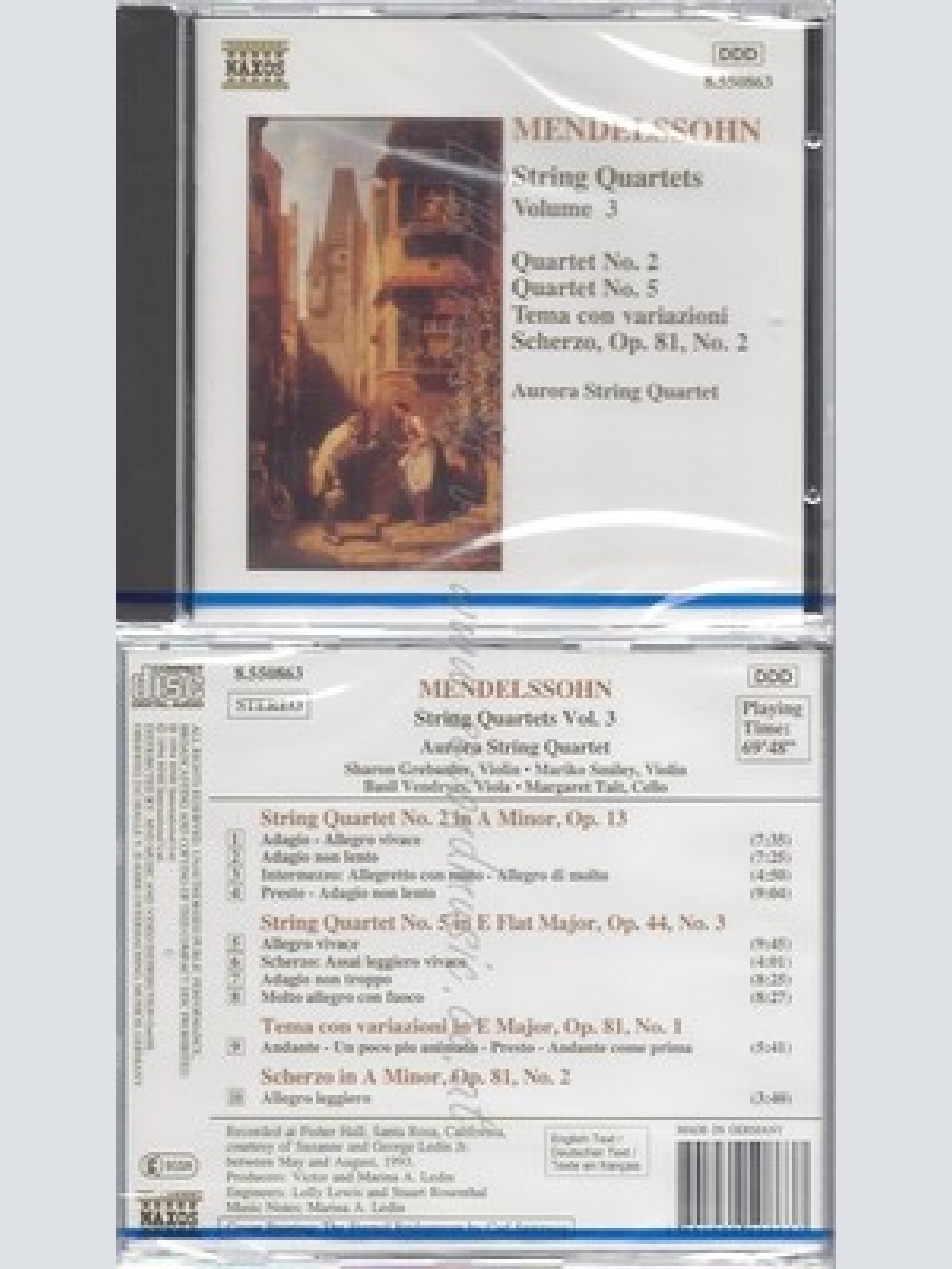 CD--NM-SEALED-AURORA QUARTETT UND FELIX MENDELSSOHN BARTHOLDY -KOMPONIST- -1994