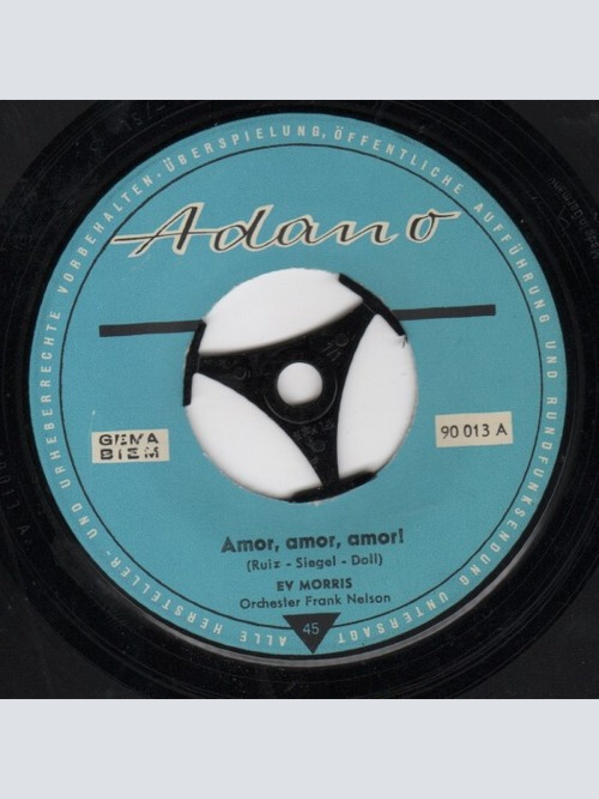 7", Single Ev Morris - Amor, Amor, Amor! / Perdido