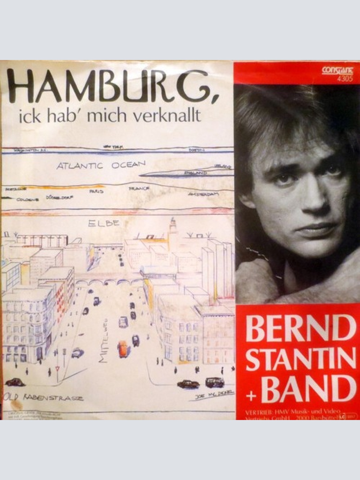 7", Single Bernd Stantin + Band - Hamburg, Ick Hab' Mich Verknallt