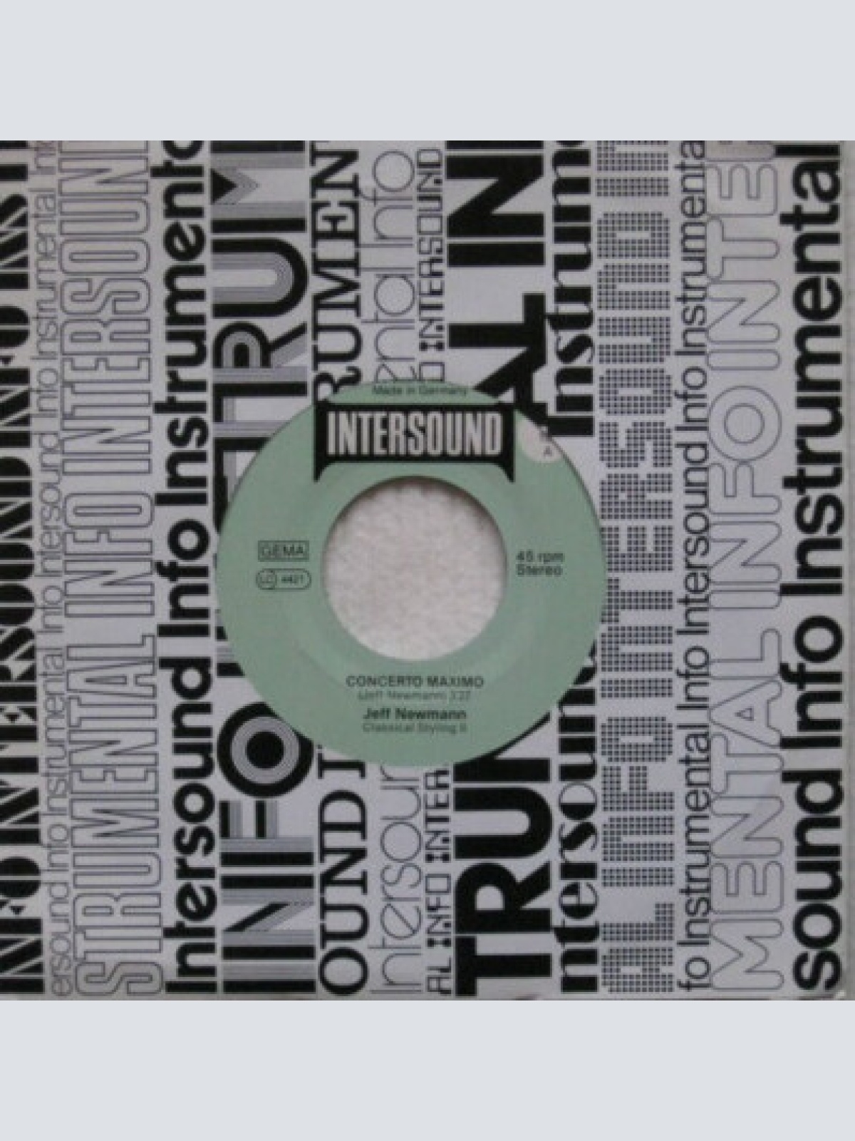 7", Single Jeff Newmann - Concerto Maximo