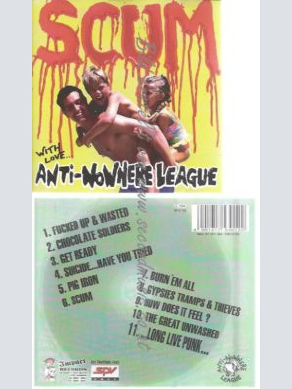 CD--ANTI-NOWHERE LEAGUE--SCUM,WITH LOVE..