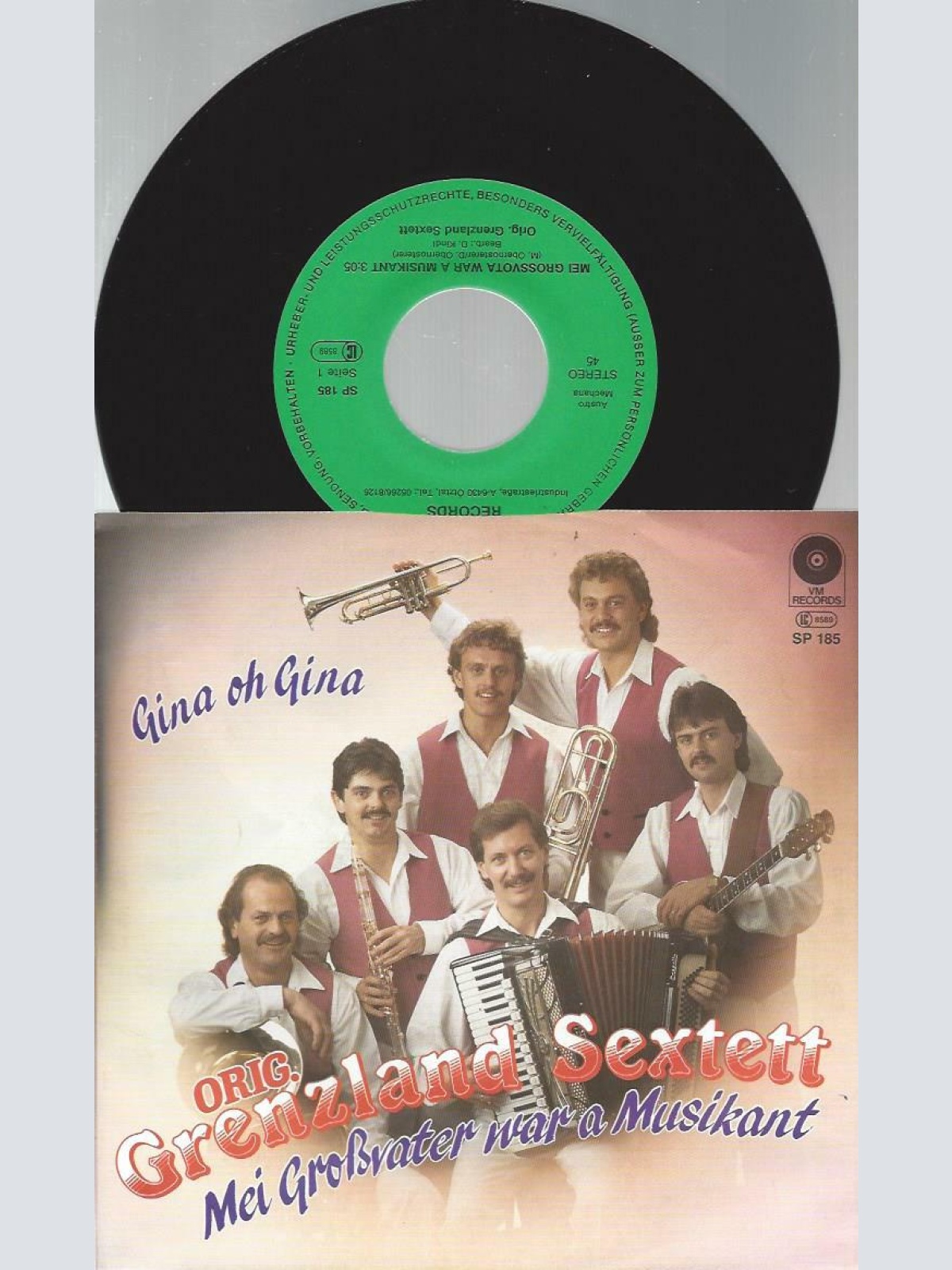 7" Original Grenzland Sextett – Gina Oh Gina