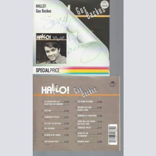 CD-GUS BACKUS --HALLO !! MIT AUTOGRAMM