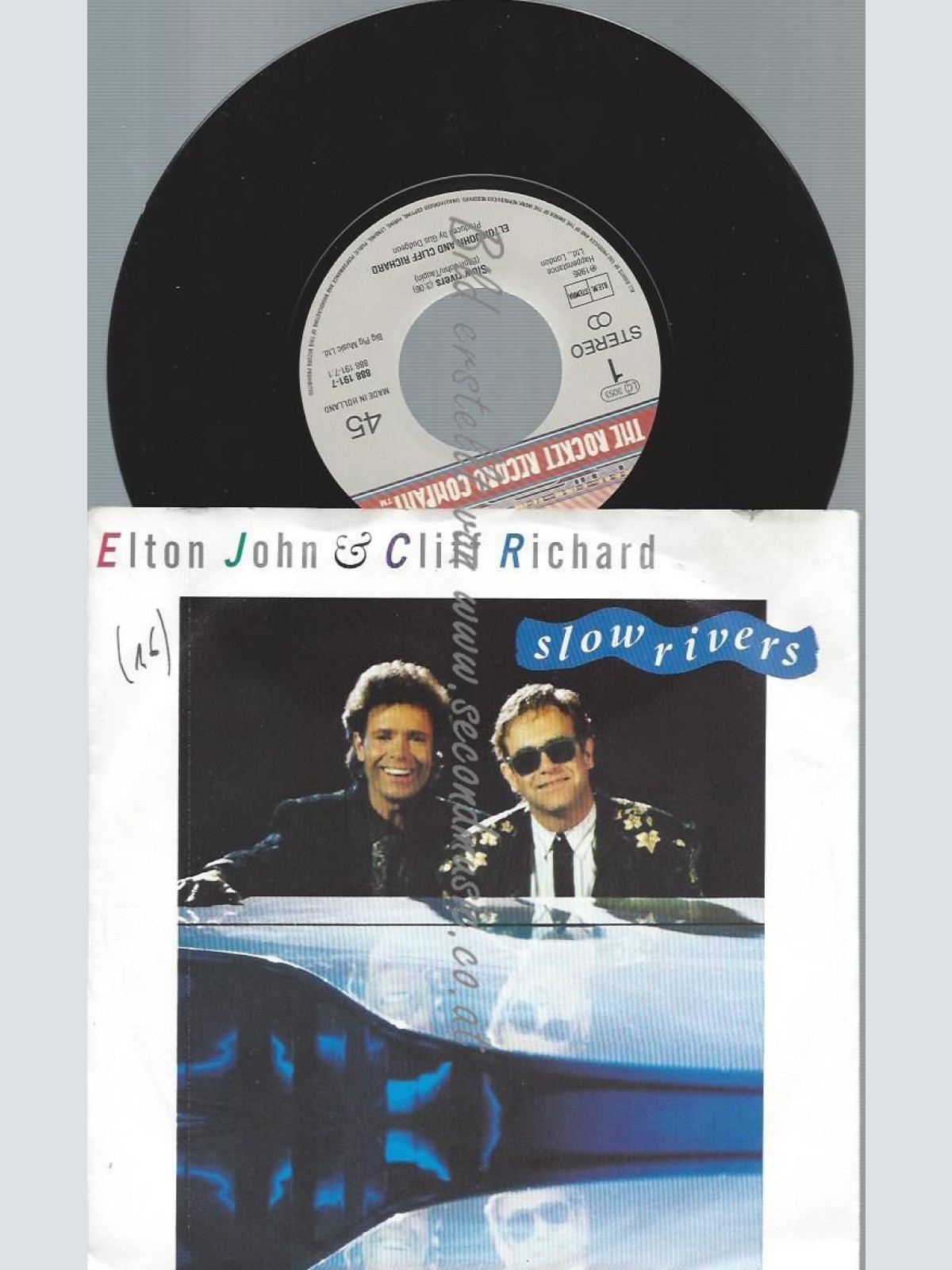 7"   Elton John & Cliff Richard  Slow Rivers