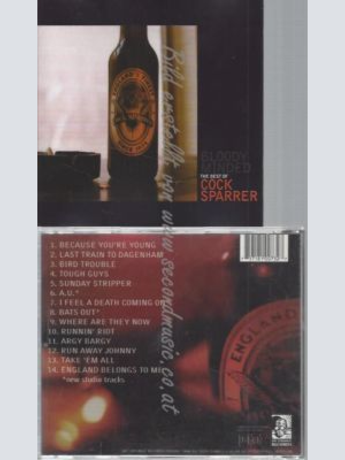 CD--COCK SPARRER--BLOODY MINDED THE BEST OF