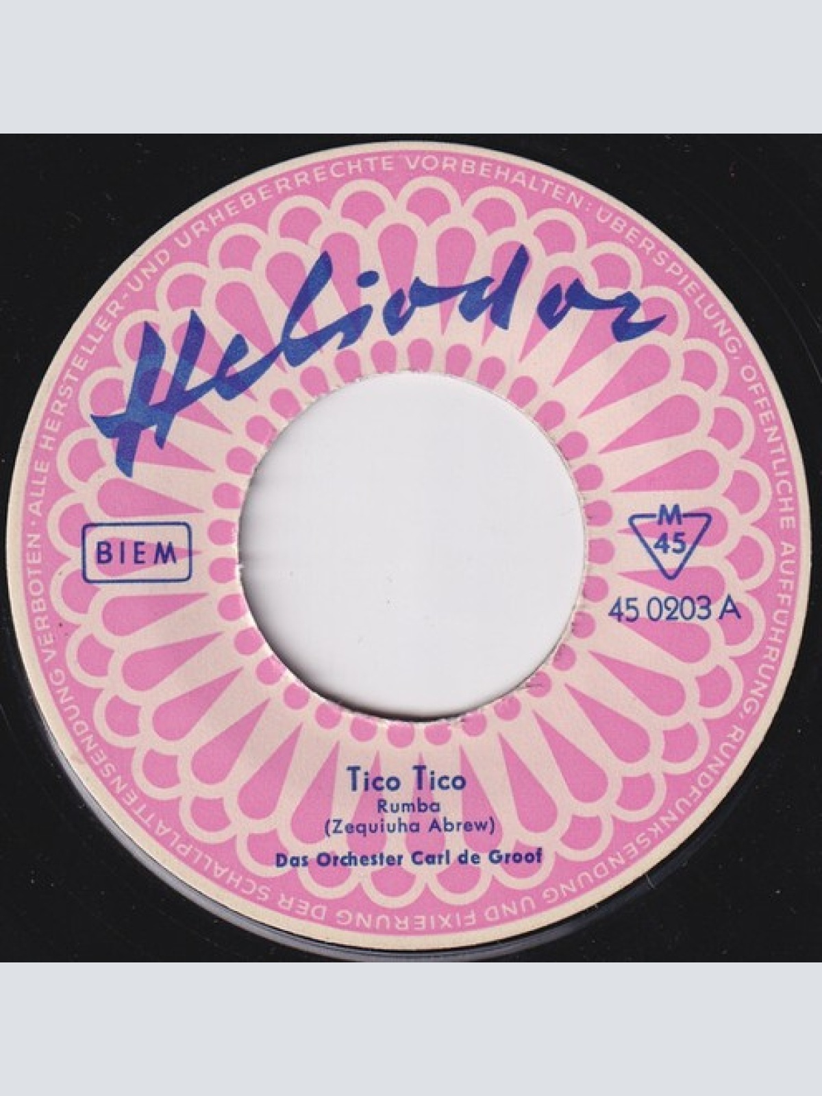 7", Single Orchester Carl De Groof - Tico Tico