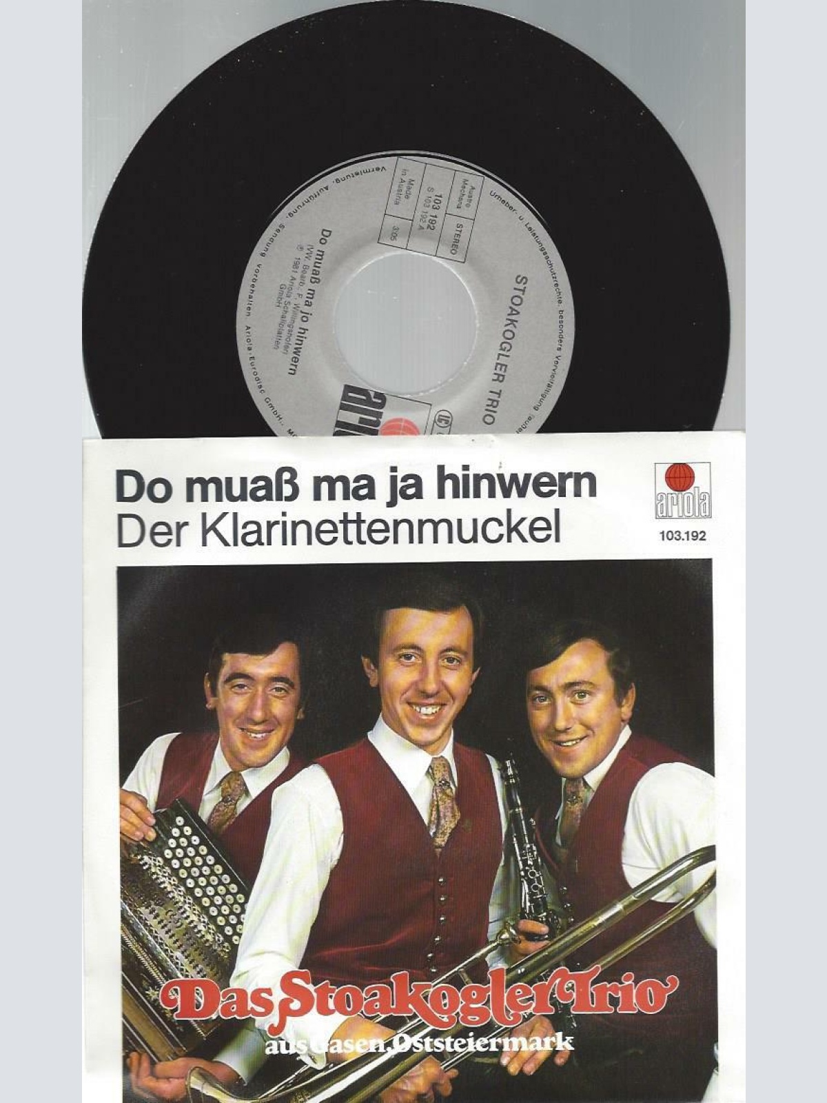 7" Das Stoakogler Trio – Do Muaß Ma Ja Hinwern