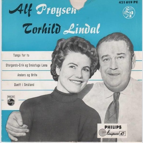 7", EP Alf Prøysen, Torhild Lindal - Tango For To