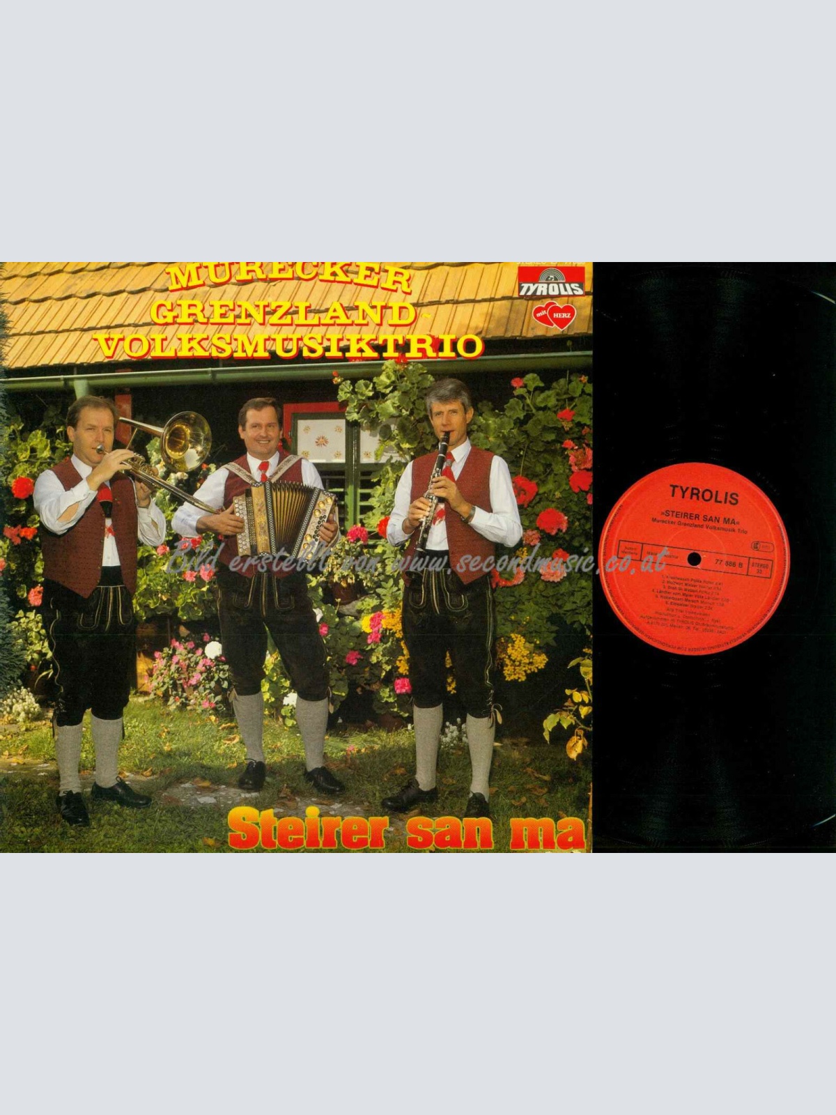 LP-- Murecker Grenzland Volksmusiktrio – Steirer San Ma  / NM