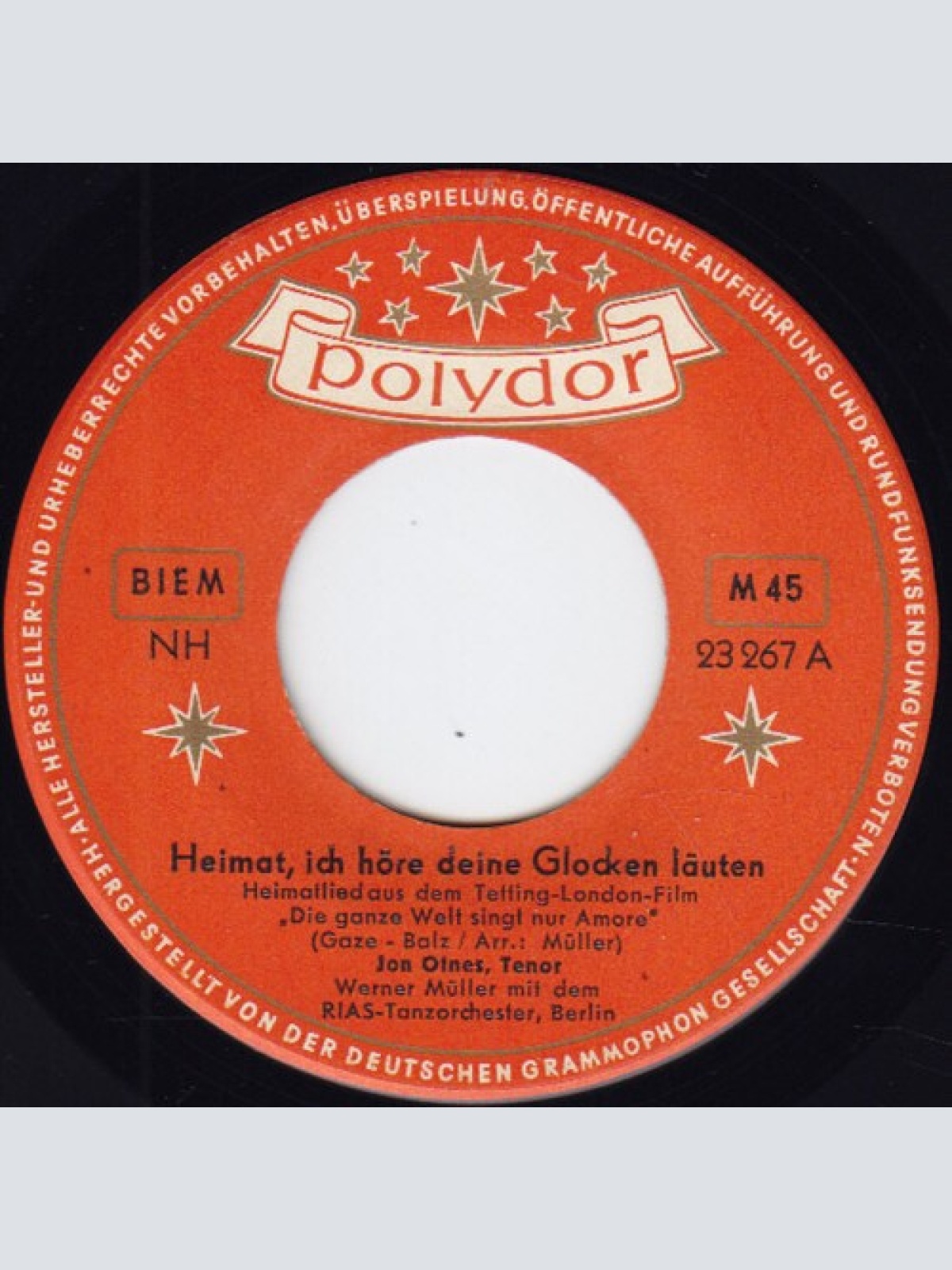 7", Single Jon Otnes - Heimat Ich Höre Deine Glocken Läuten / Ich Schenk' Dir...