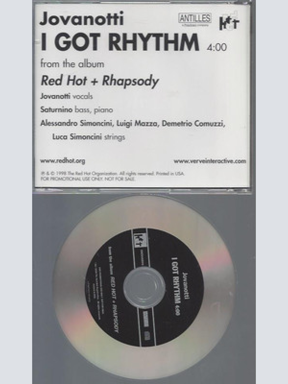 CD-JOVANOTTI I GOT RHYTHM--PROMO