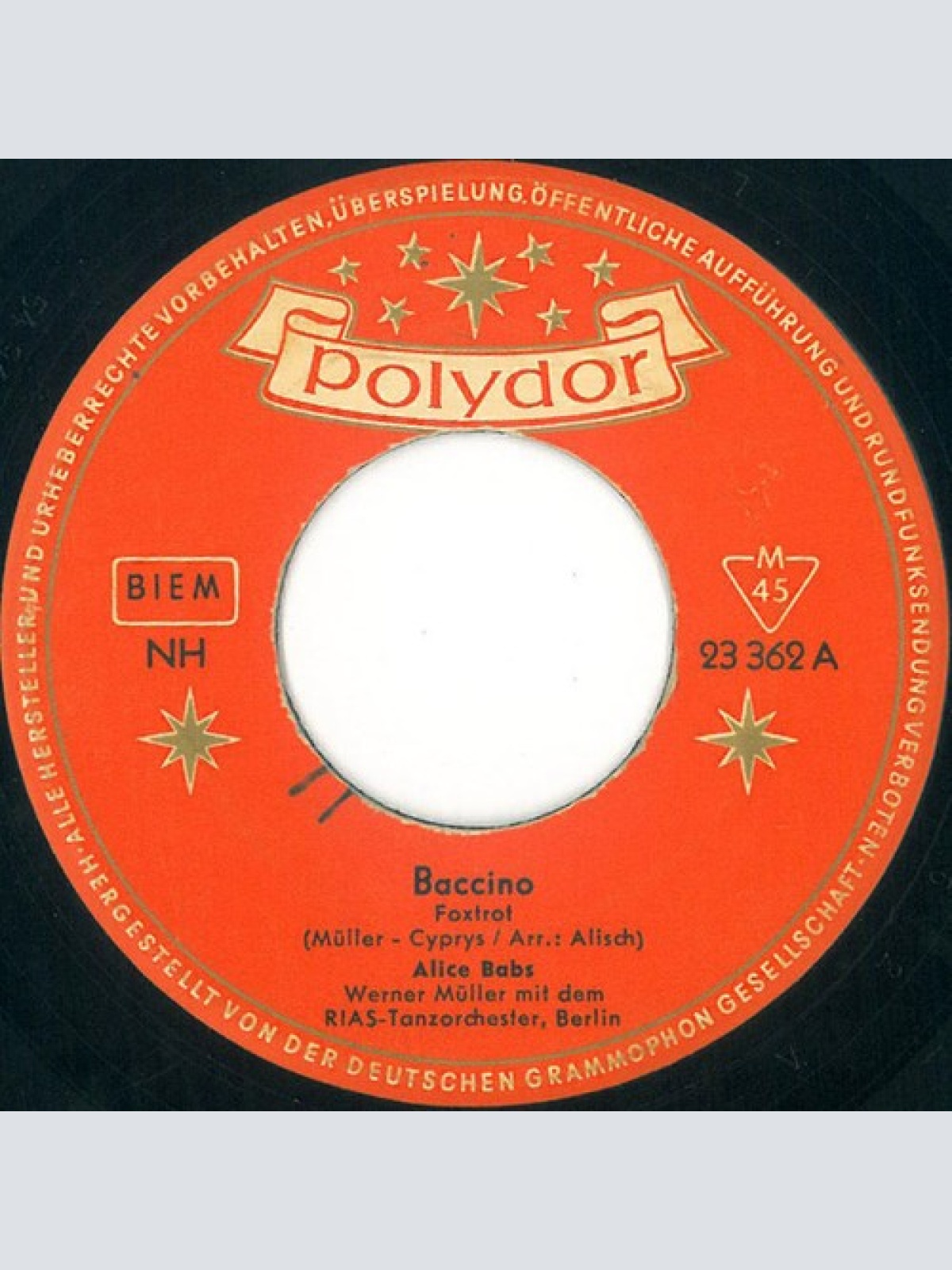 7", Single Alice Babs - Baccino