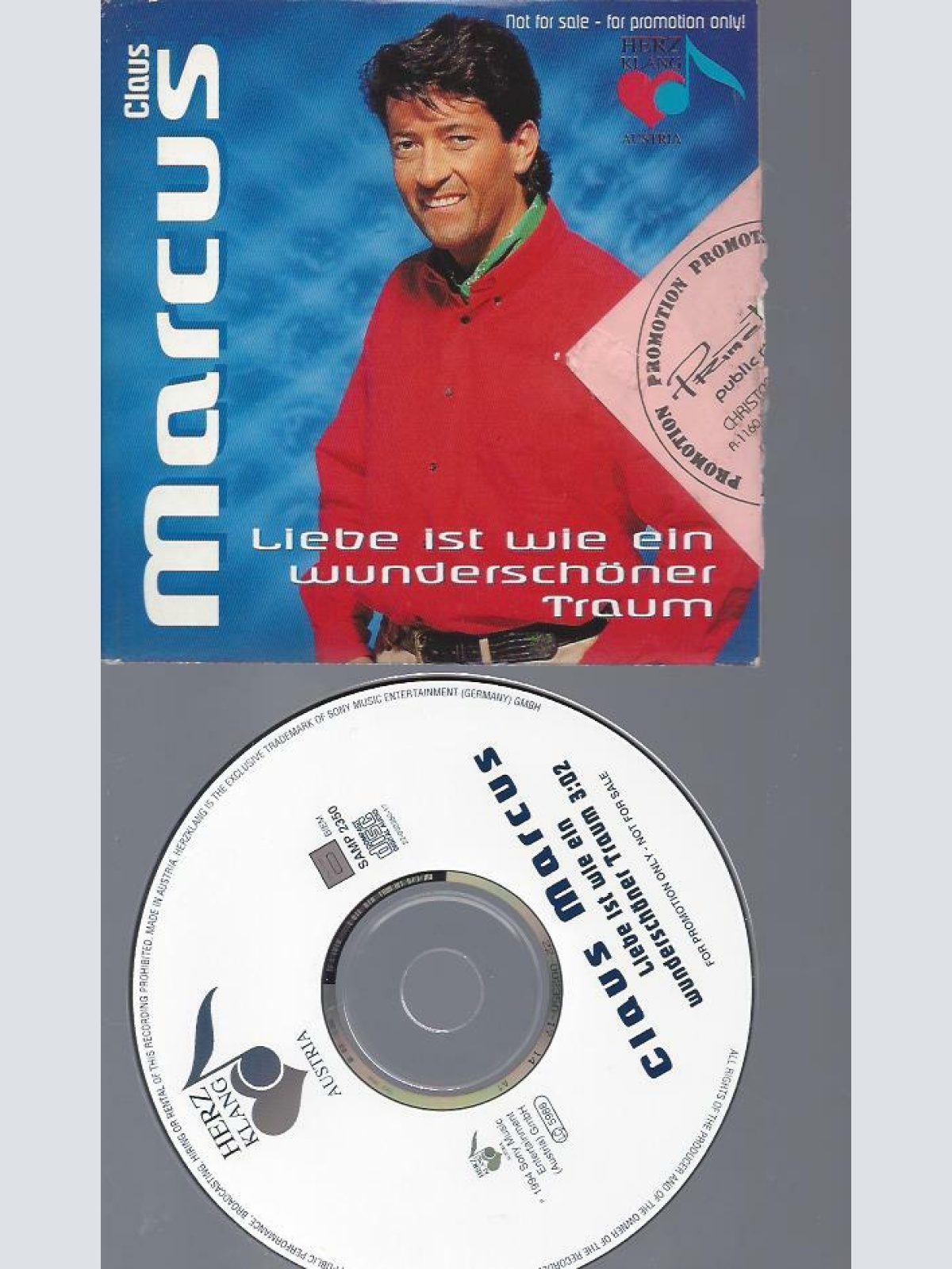 CD -Claus Marcus Liebe ist wie ein wunderschöner Traum  // Promo