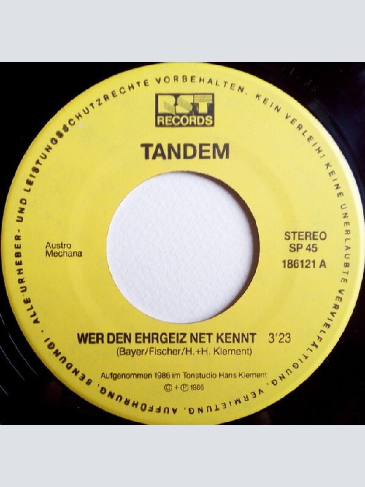 7", Single Tandem (35) - Wer Den Ehrgeiz Net Kennt