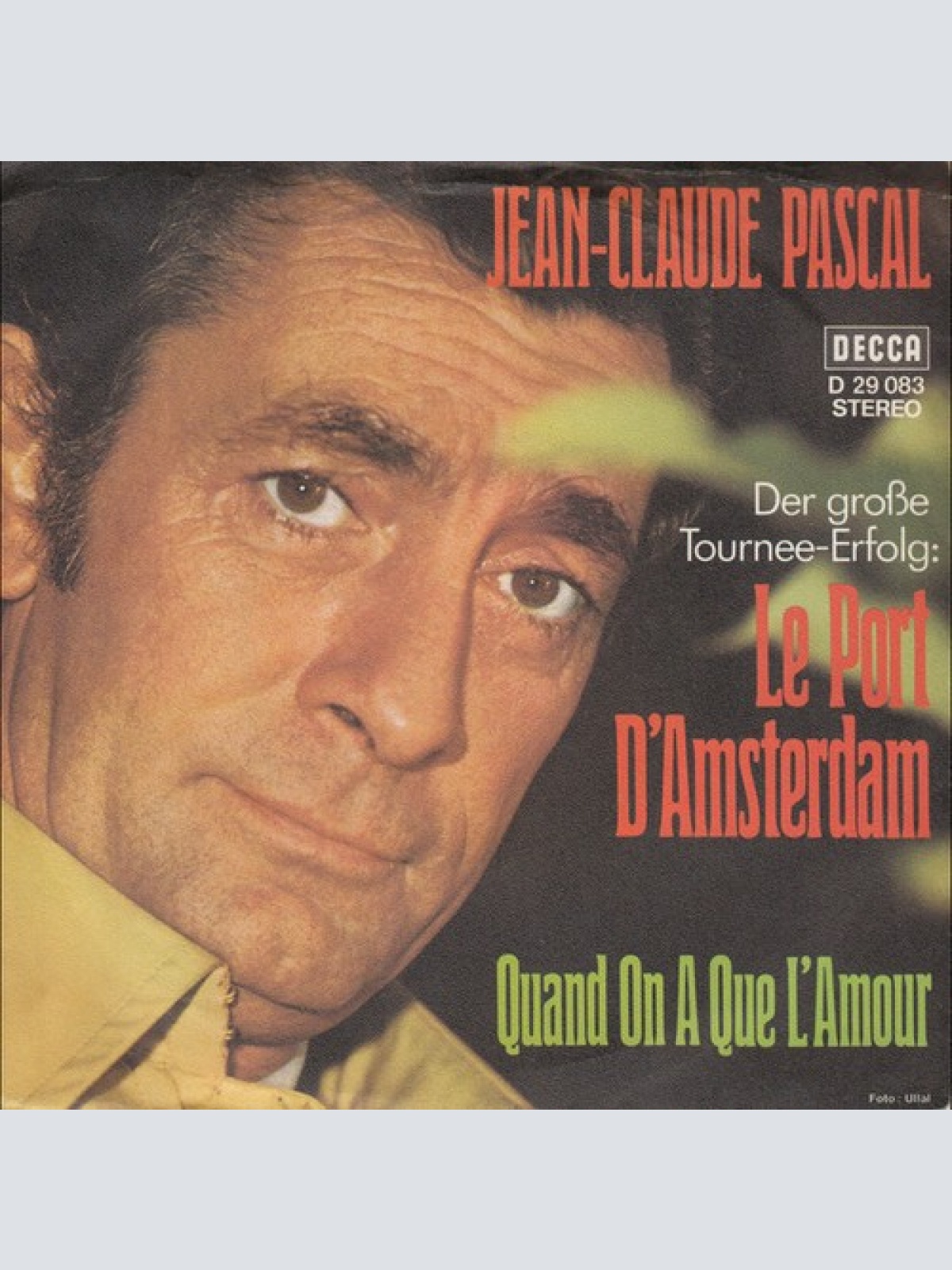 7", Single Jean-Claude Pascal - Le Port D'Amsterdam