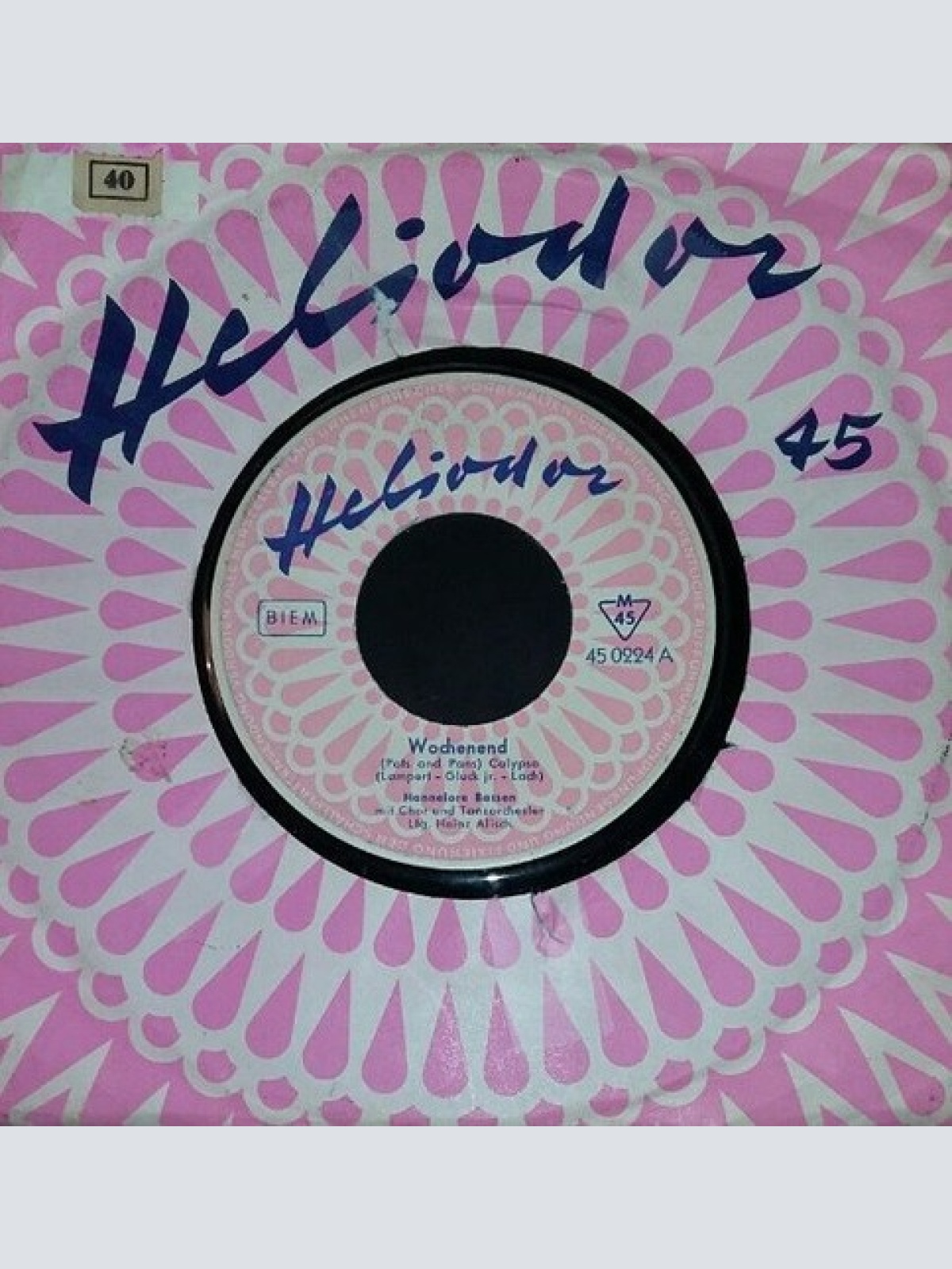 7", Single, Mono Hannelore Bassen Und Herbert Höpfner - Wochenend