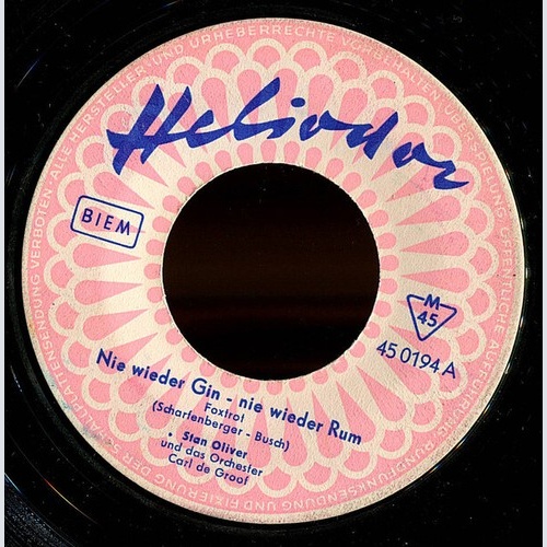 7", Single, Mono Stan Oliver - Nie Wieder Gin - Nie Wieder Rum